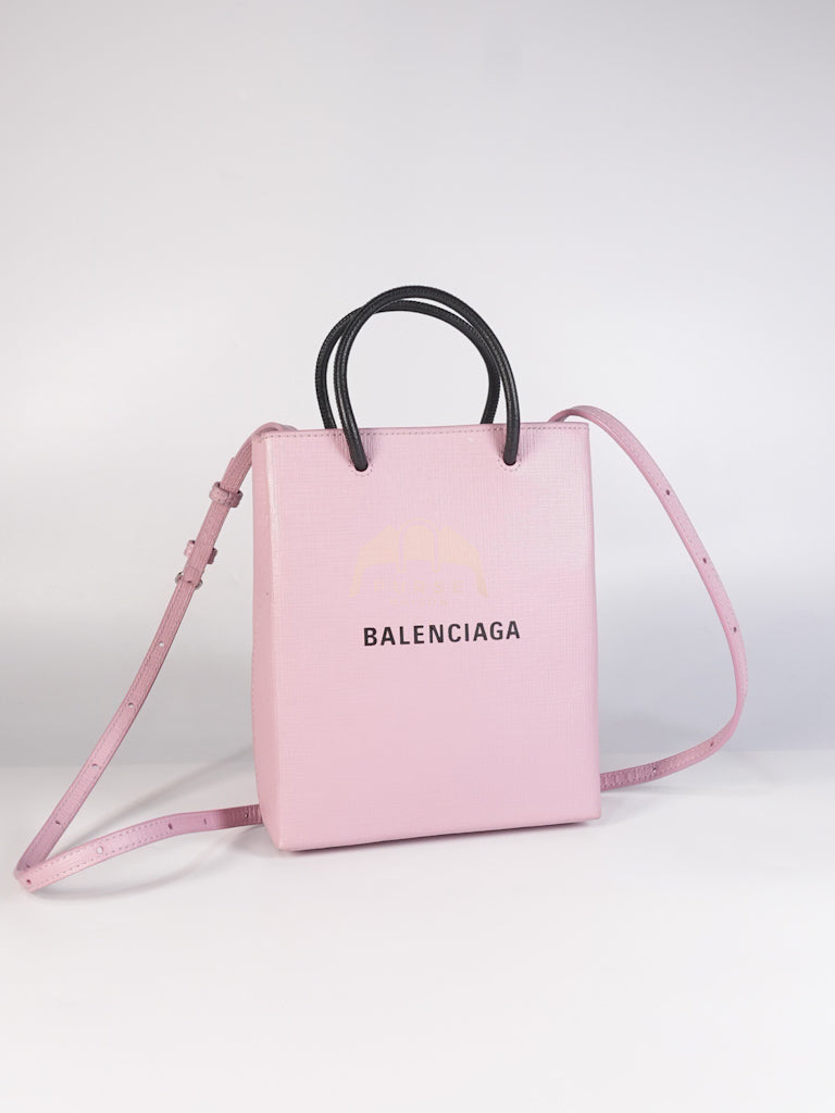 Mini Shopping Phone Holder in Pink Canvas Tote Bag | Purse Maison Luxury Bags Shop