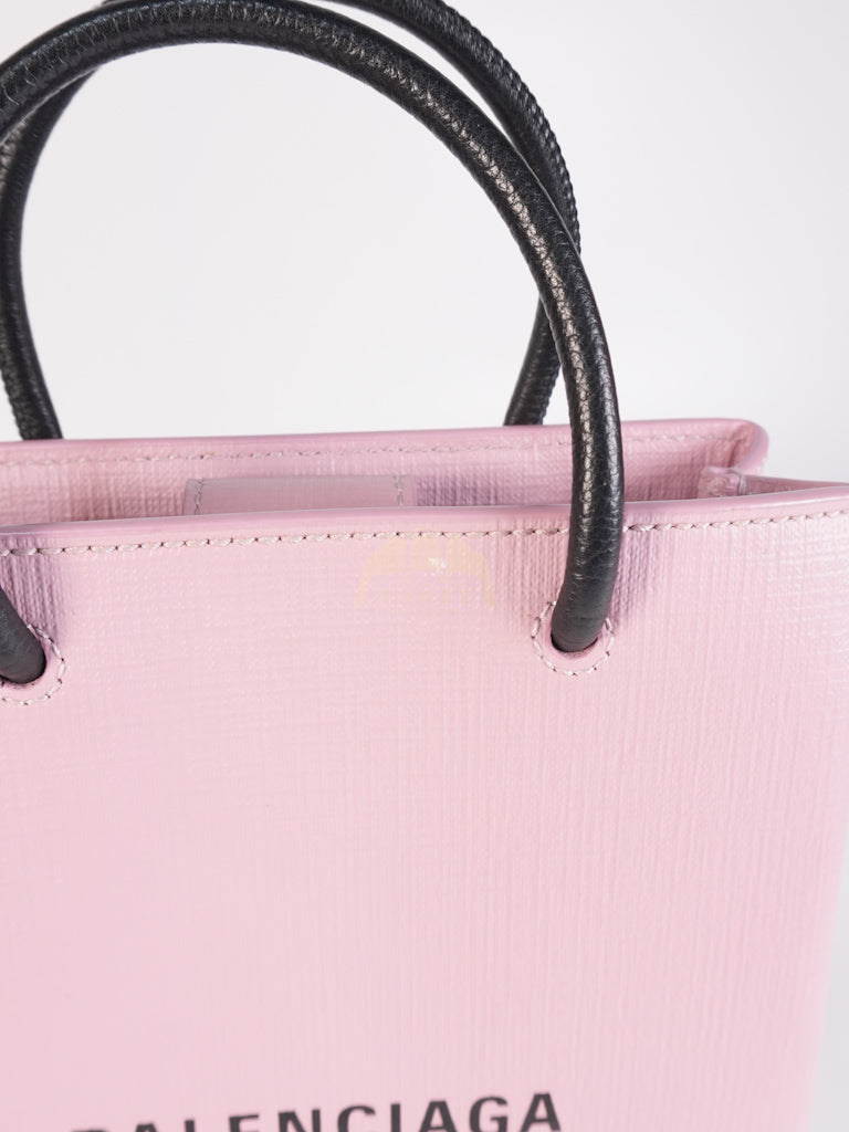 Mini Shopping Phone Holder in Pink Canvas Tote Bag | Purse Maison Luxury Bags Shop