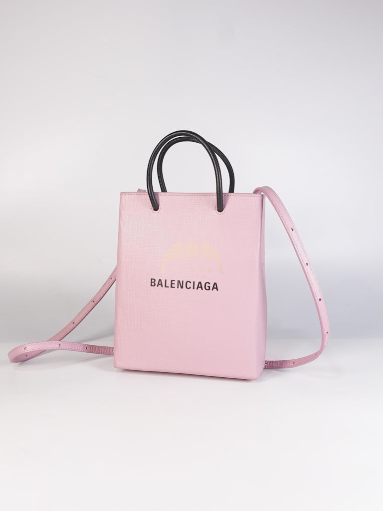 Mini Shopping Phone Holder in Pink Canvas Tote Bag | Purse Maison Luxury Bags Shop