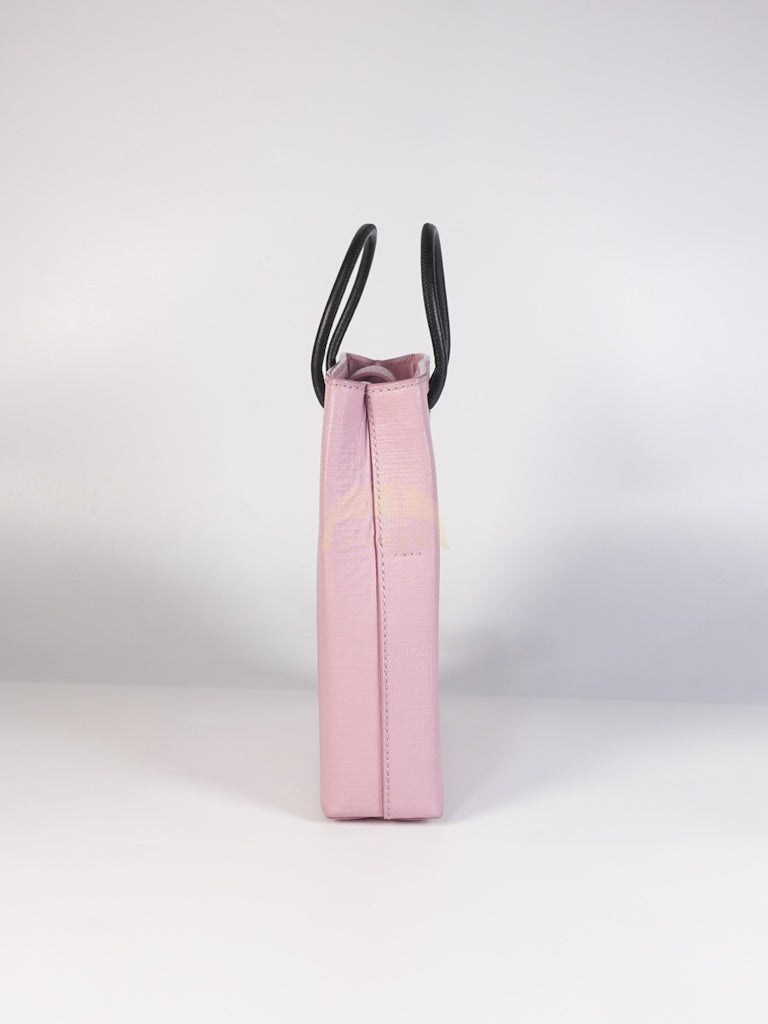 Mini Shopping Phone Holder in Pink Canvas Tote Bag | Purse Maison Luxury Bags Shop