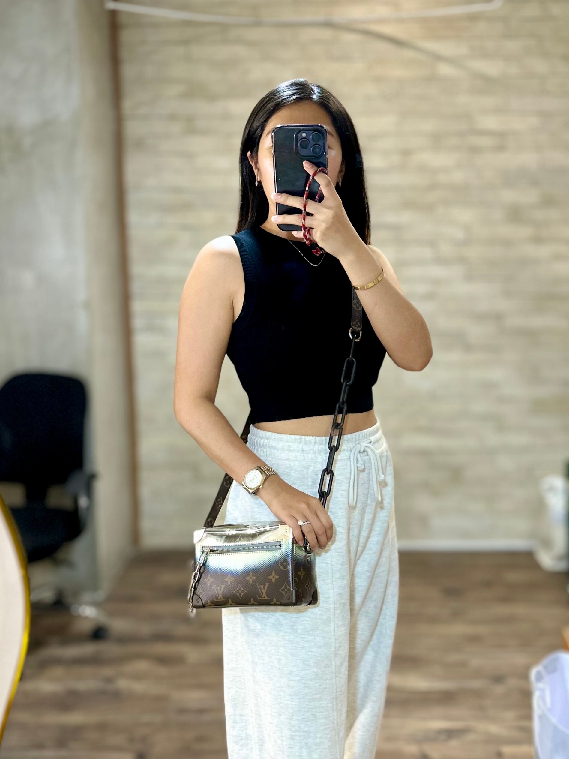 Limited edition Monogram Metallic Nebula Mini Soft Trunk (Microchip) | Purse Maison Luxury Bags Shop