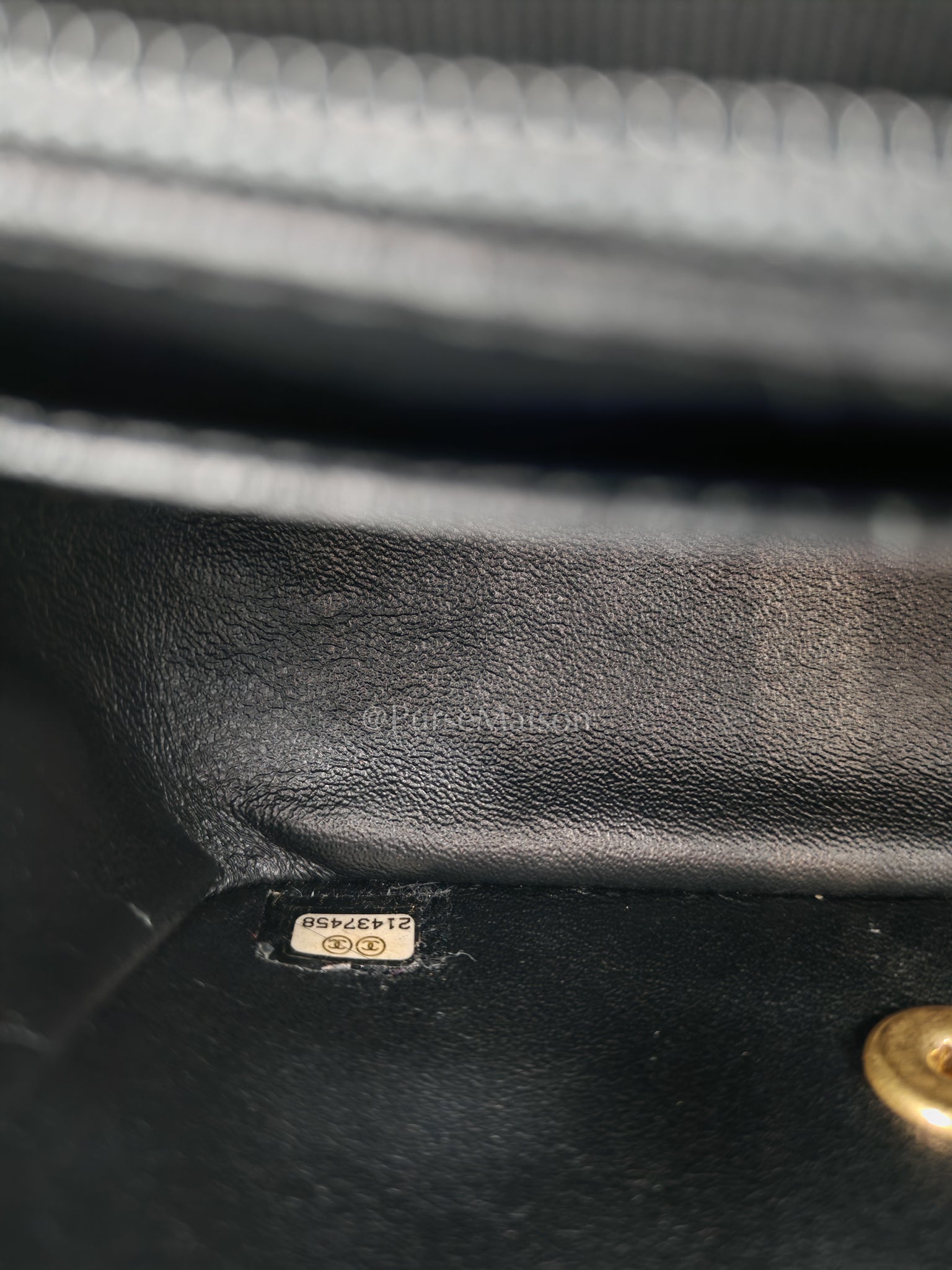 Mini Square Black in Quilted Caviar Leather and Aged Gold Hardware Series 21 | Purse Maison Luxury Bags Shop