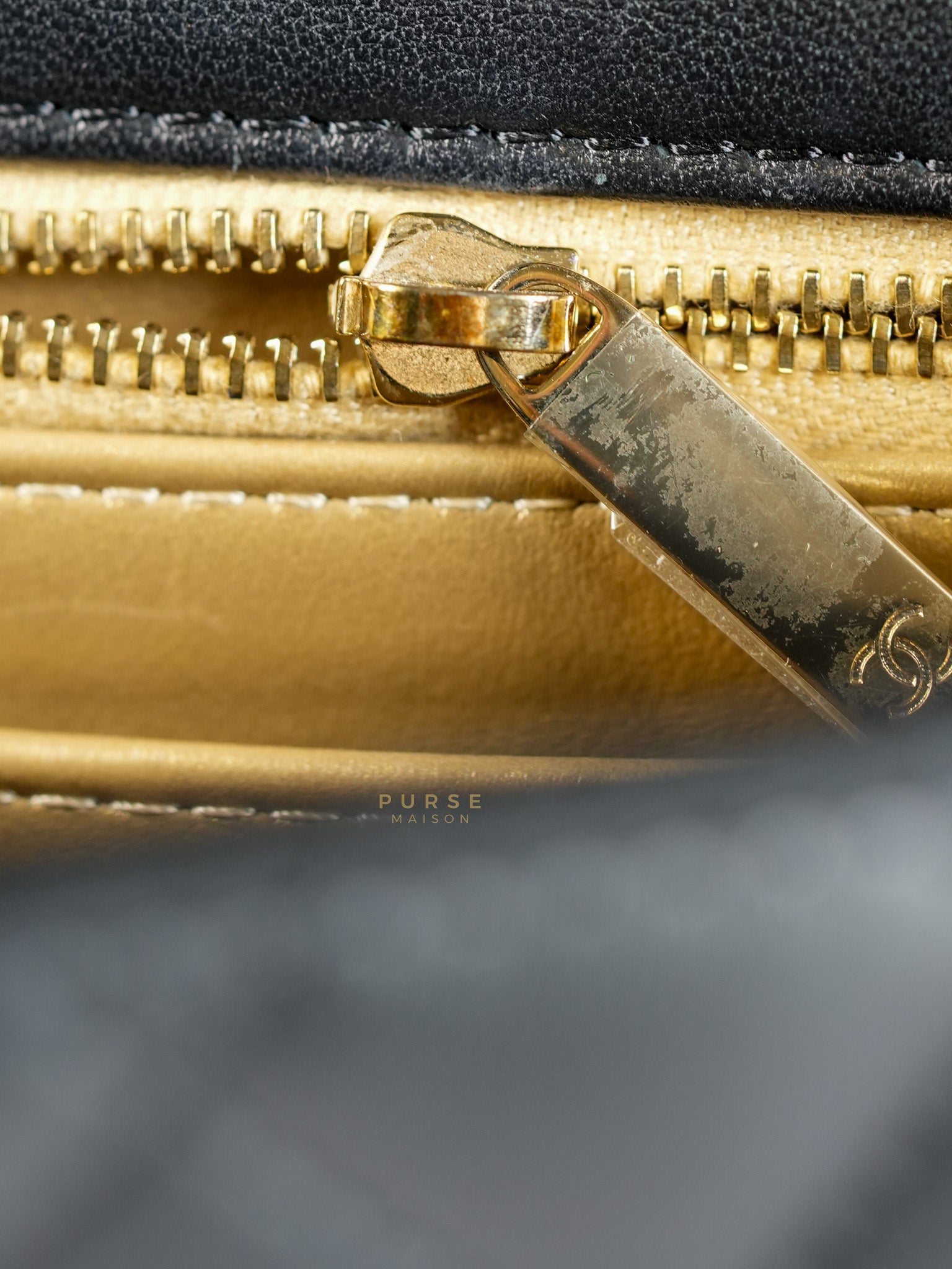 Mini Square Black Quilted Lambskin Leather Soccer Ball Pearl Crush in Gold Hardware (Microchip) | Purse Maison Luxury Bags Shop