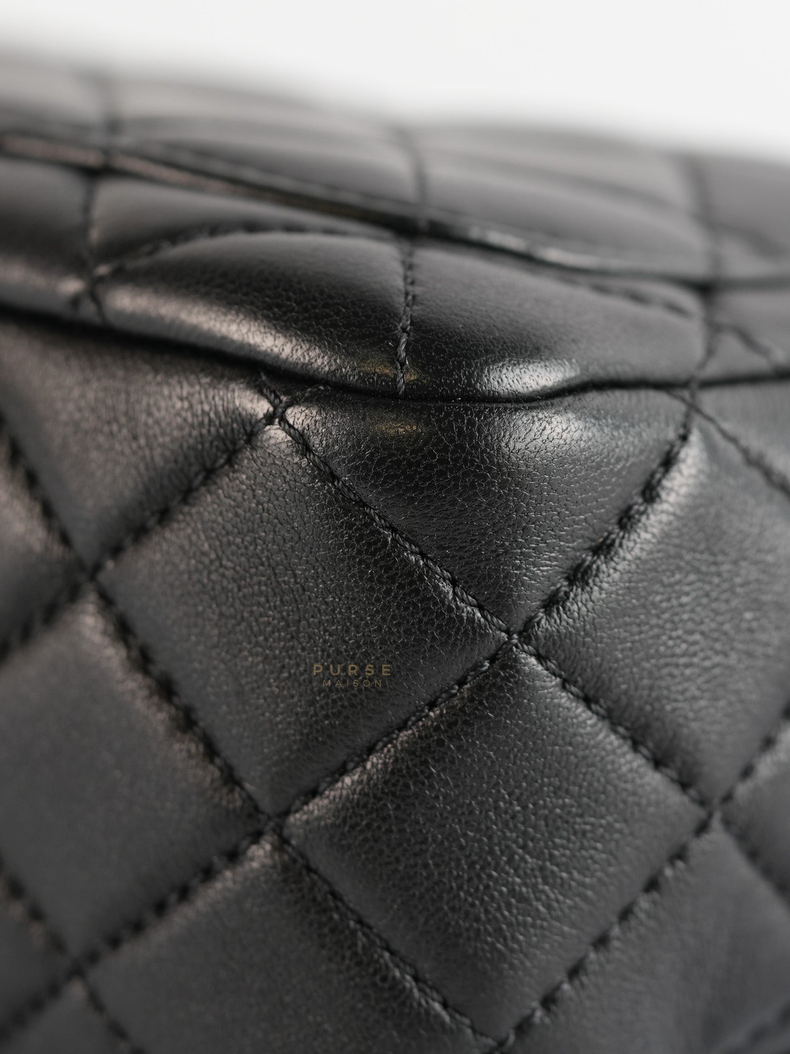 Mini Square Flap Samba Pearl in Lambskin and Aged Gold Hardware Series 31 | Purse Maison Luxury Bags Shop