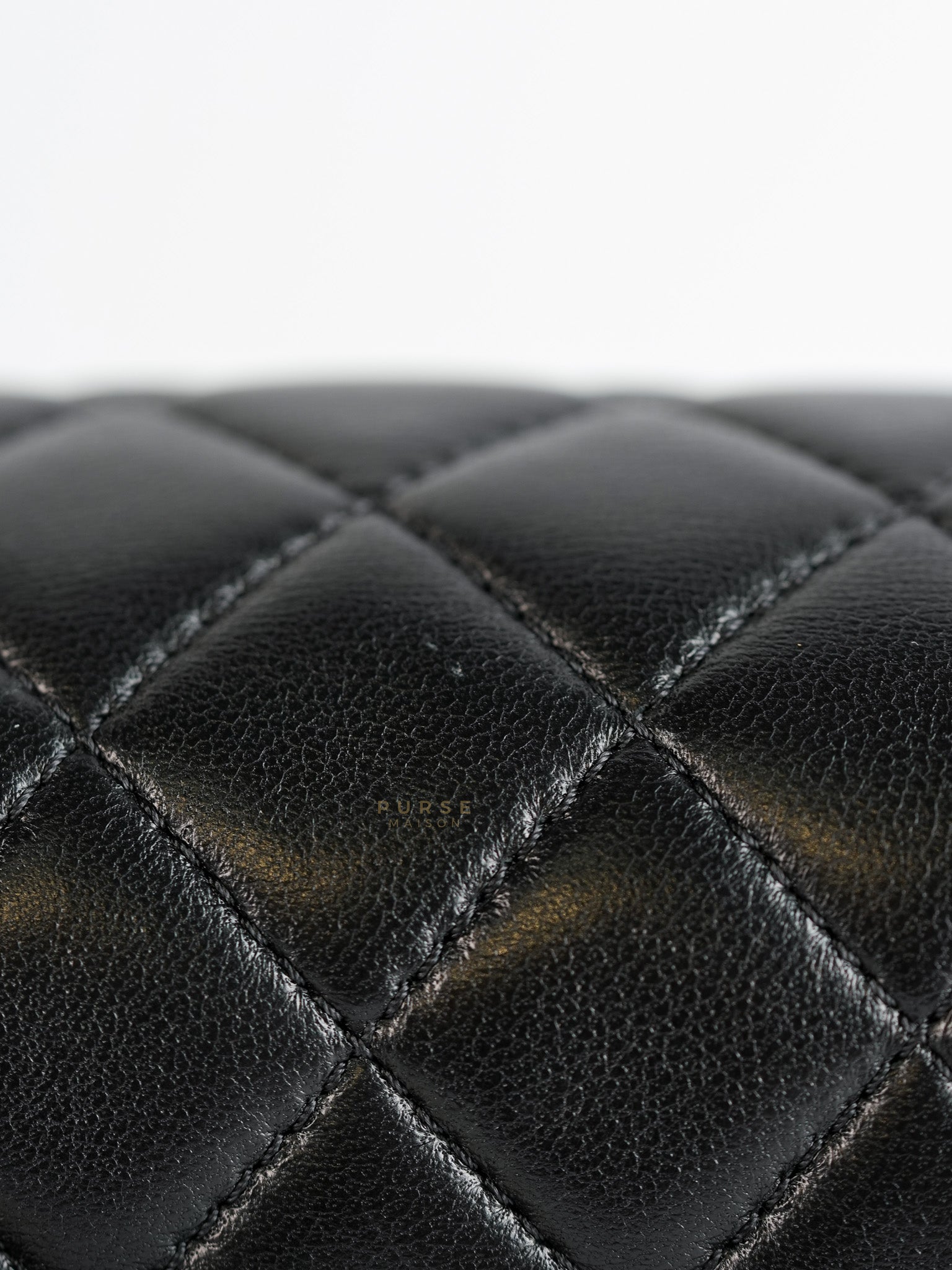 Mini Square Flap Samba Pearl in Lambskin and Aged Gold Hardware Series 31 | Purse Maison Luxury Bags Shop