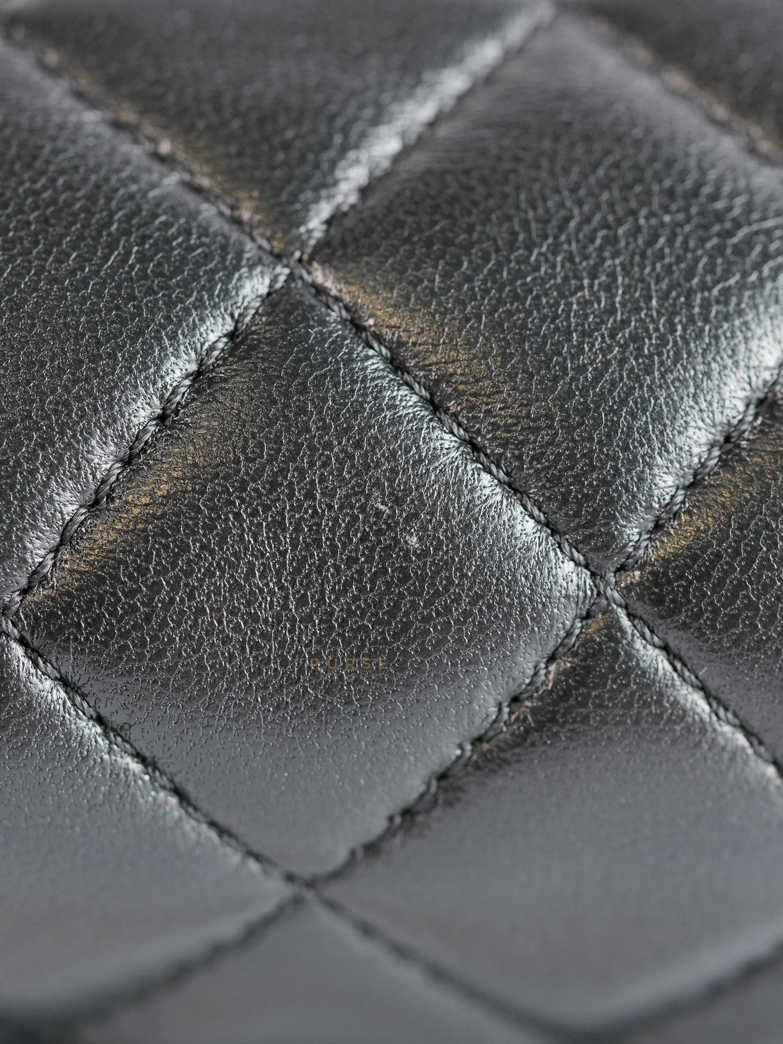 Mini Square Flap Samba Pearl in Lambskin and Aged Gold Hardware Series 31 | Purse Maison Luxury Bags Shop