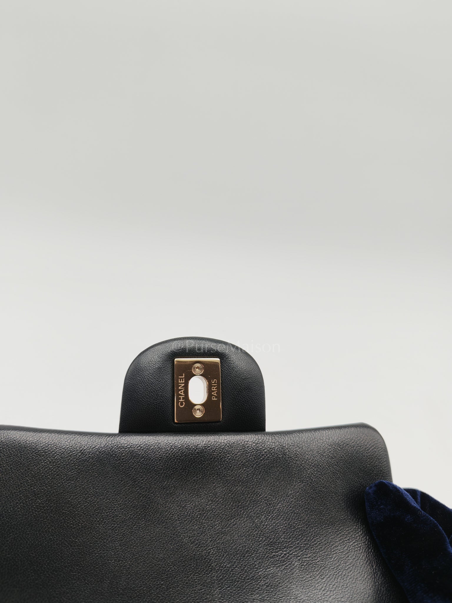 Mini Square in Black Quilted Lambskin Leather and Light Gold Hardware (Microchip) | Purse Maison Luxury Bags Shop