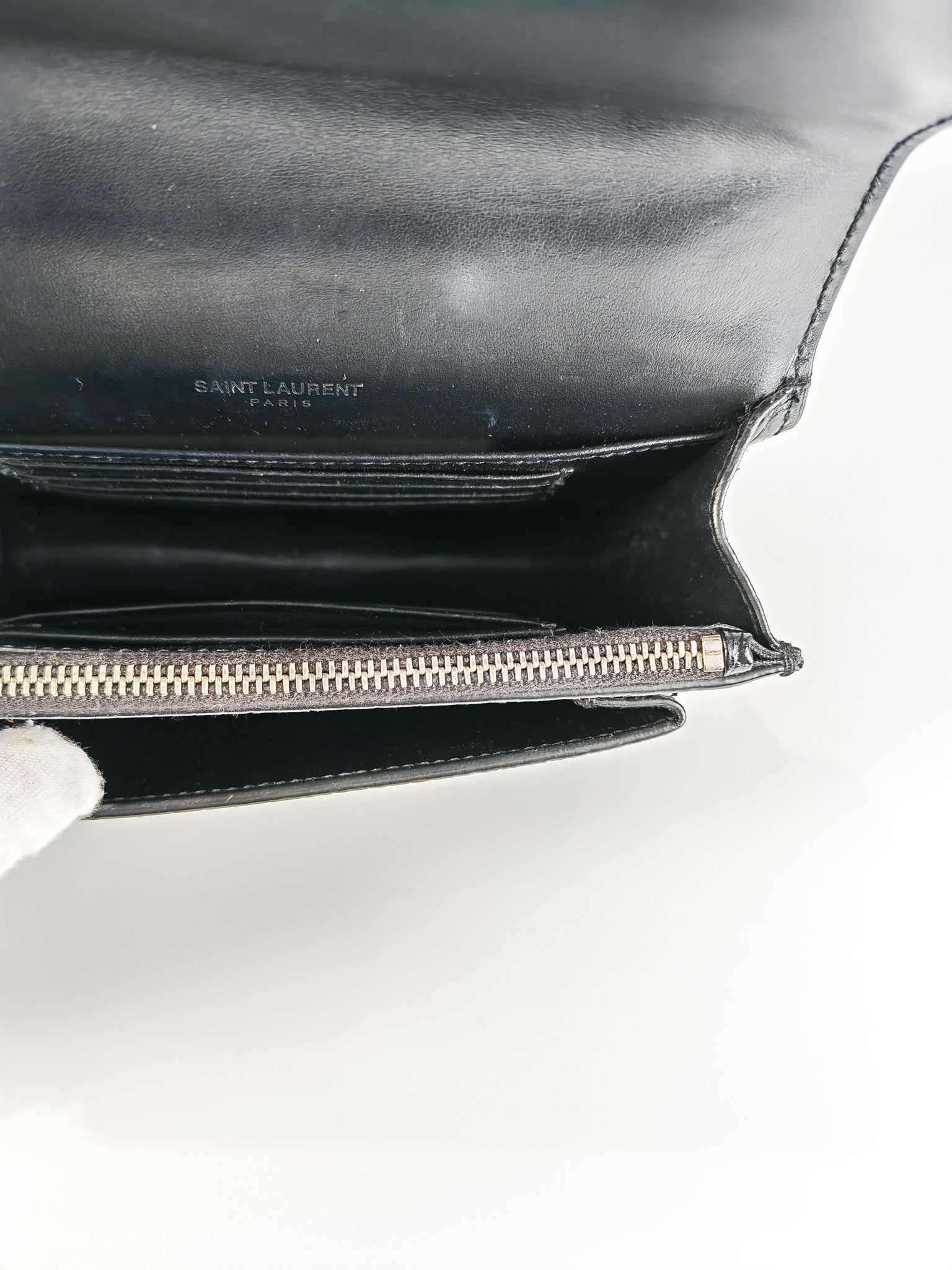 Mini Sunset Black Croc Embossed Chain Strap | Purse Maison Luxury Bags Shop