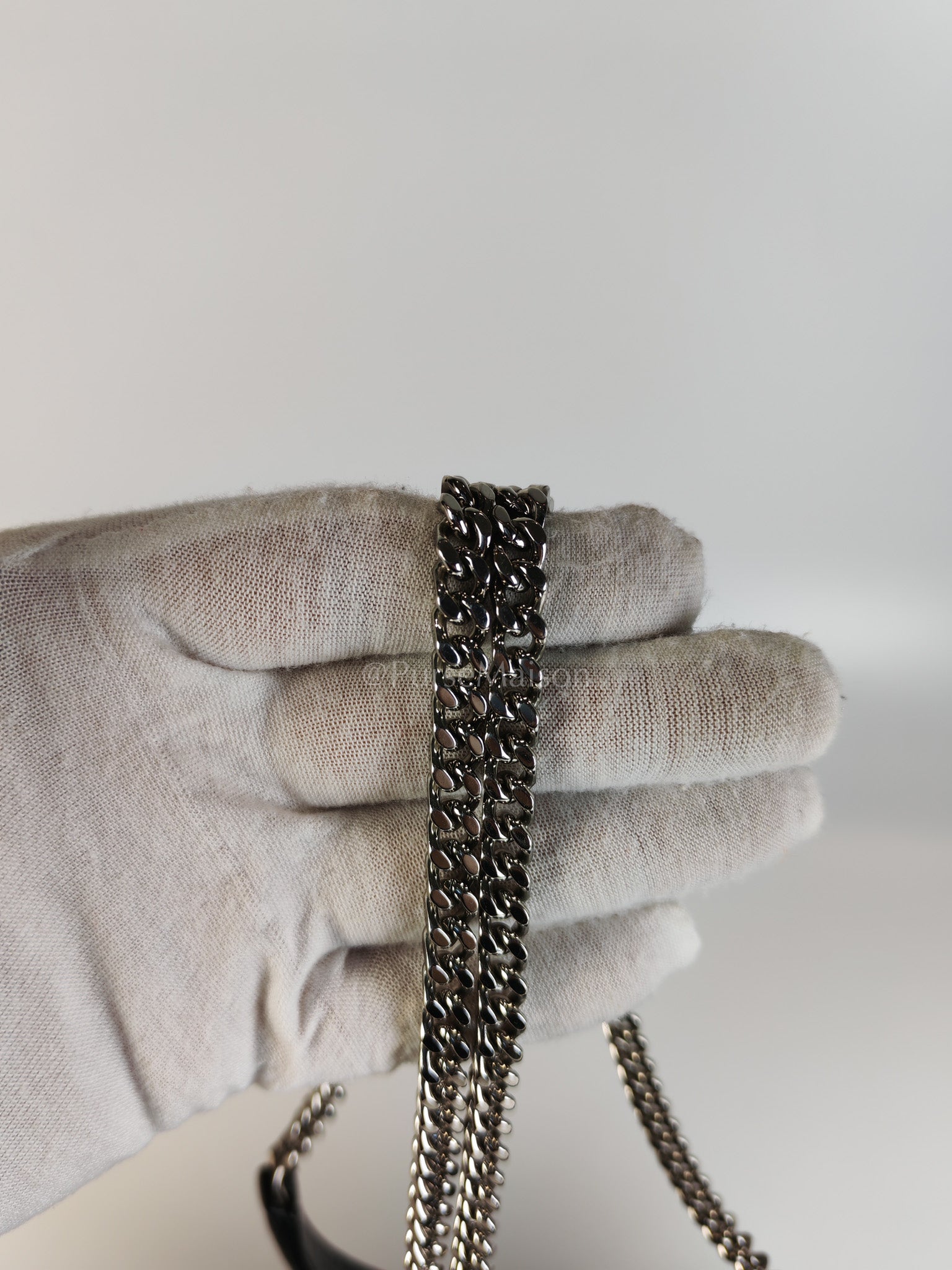 Mini Sunset Black Croc Embossed Chain Strap | Purse Maison Luxury Bags Shop