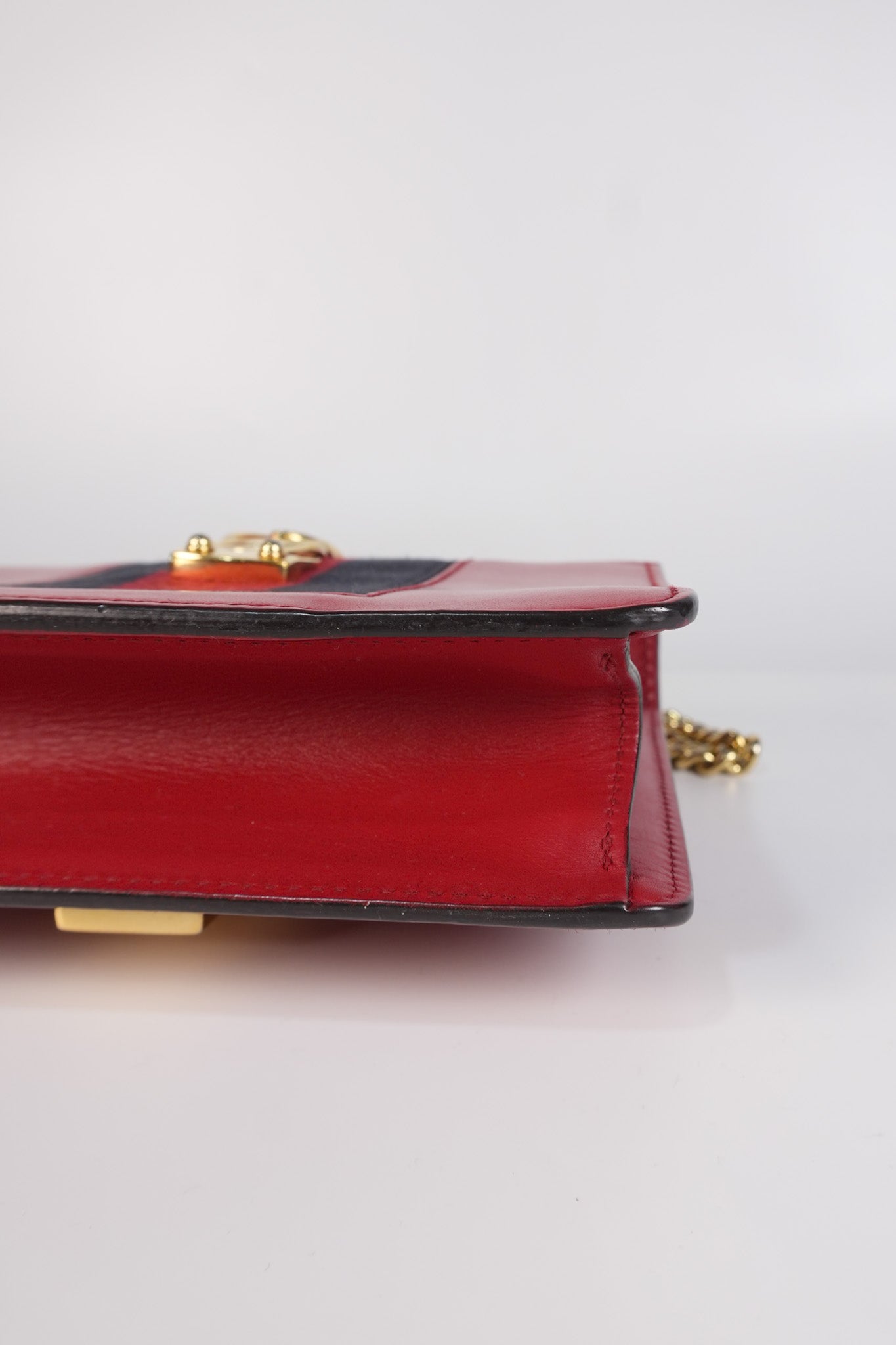 Mini Sylvie Shoulder Bag in Red Calfskin Leather & Gold Hardware | Purse Maison Luxury Bags Shop