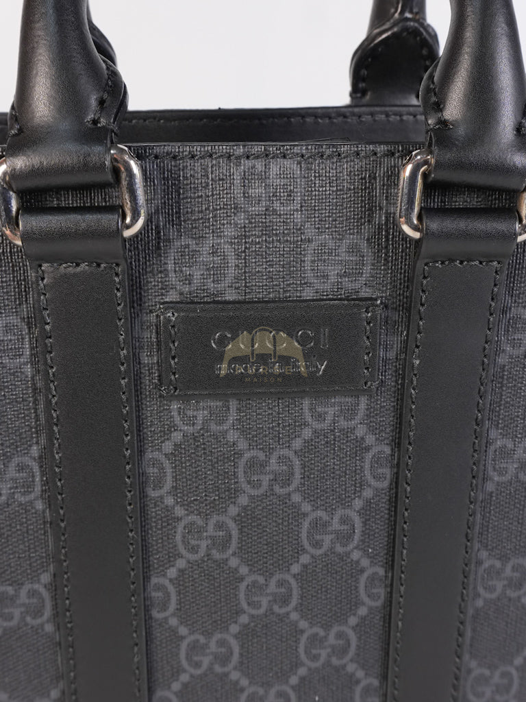 Mini Tote Bag in Black GG Supreme Canvas & Silver Hardware | Purse Maison Luxury Bags Shop