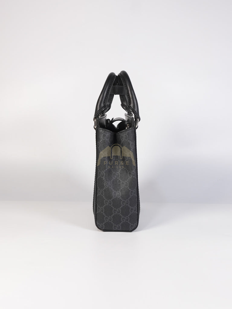 Mini Tote Bag in Black GG Supreme Canvas & Silver Hardware | Purse Maison Luxury Bags Shop