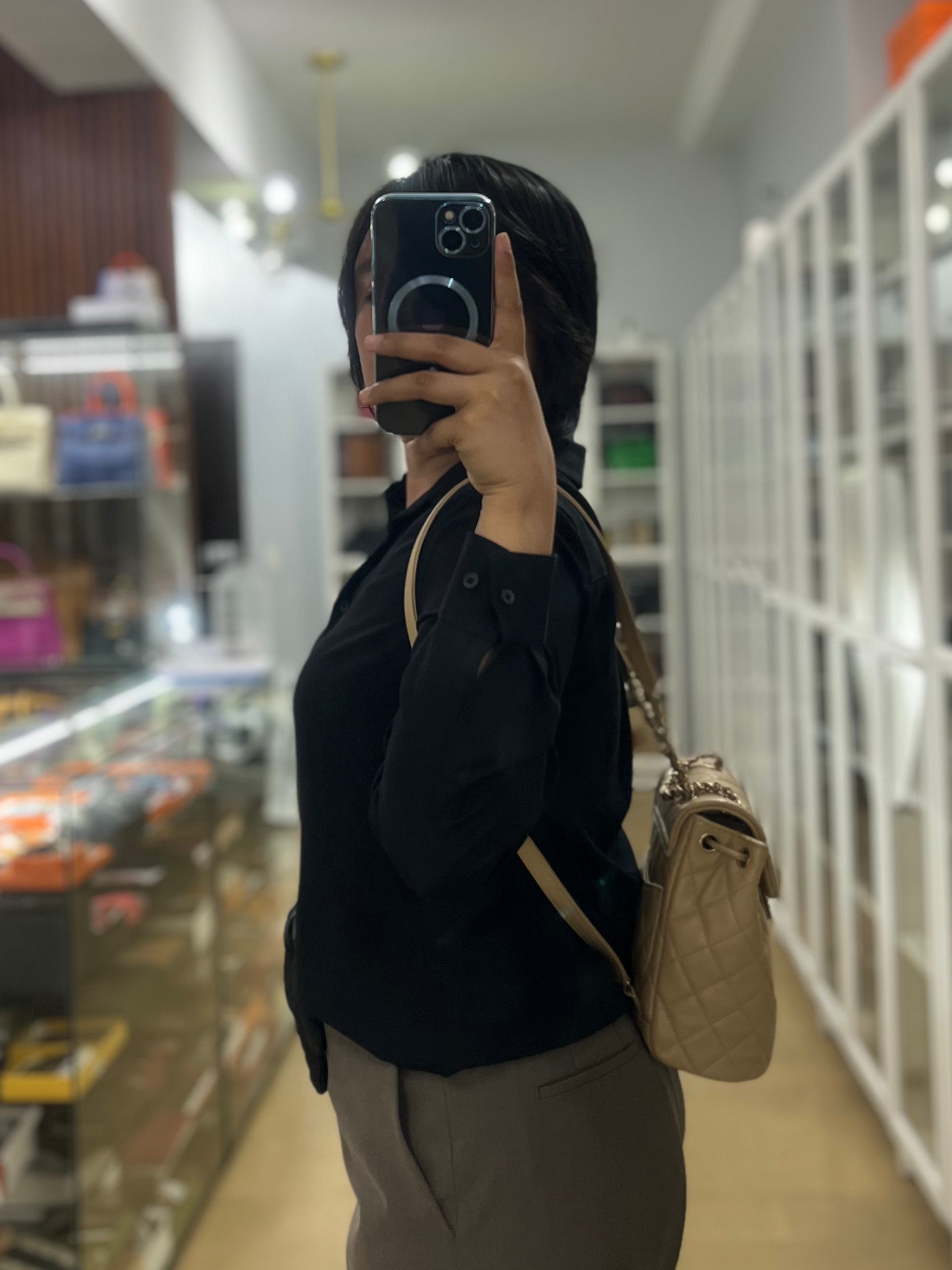 Mini Urban Spirit Backpack Dark Beige (Microchip) | Purse Maison Luxury Bags Shop