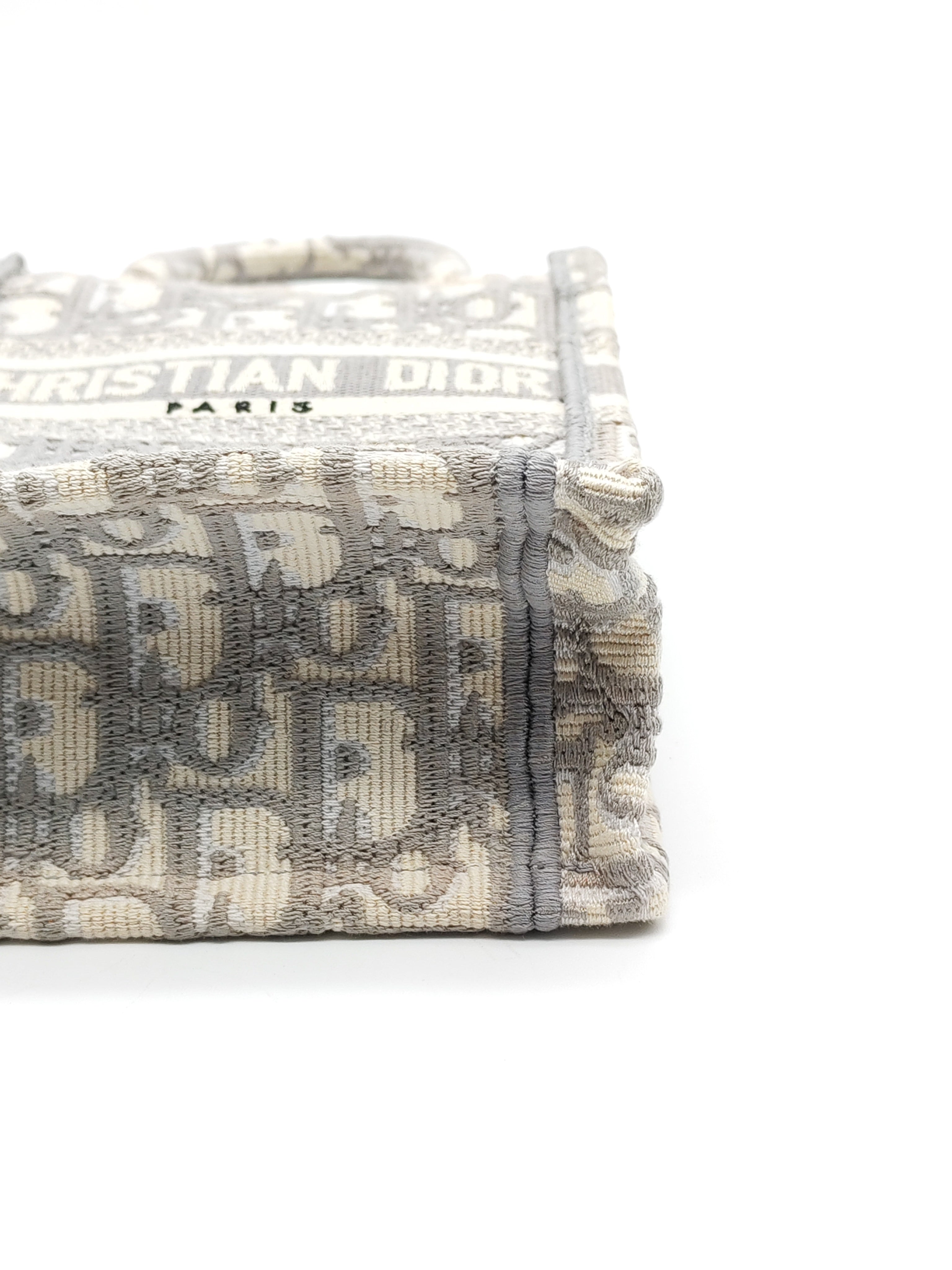 Mini Vertical Booktote Grey Oblique Canvas | Purse Maison Luxury Bags Shop