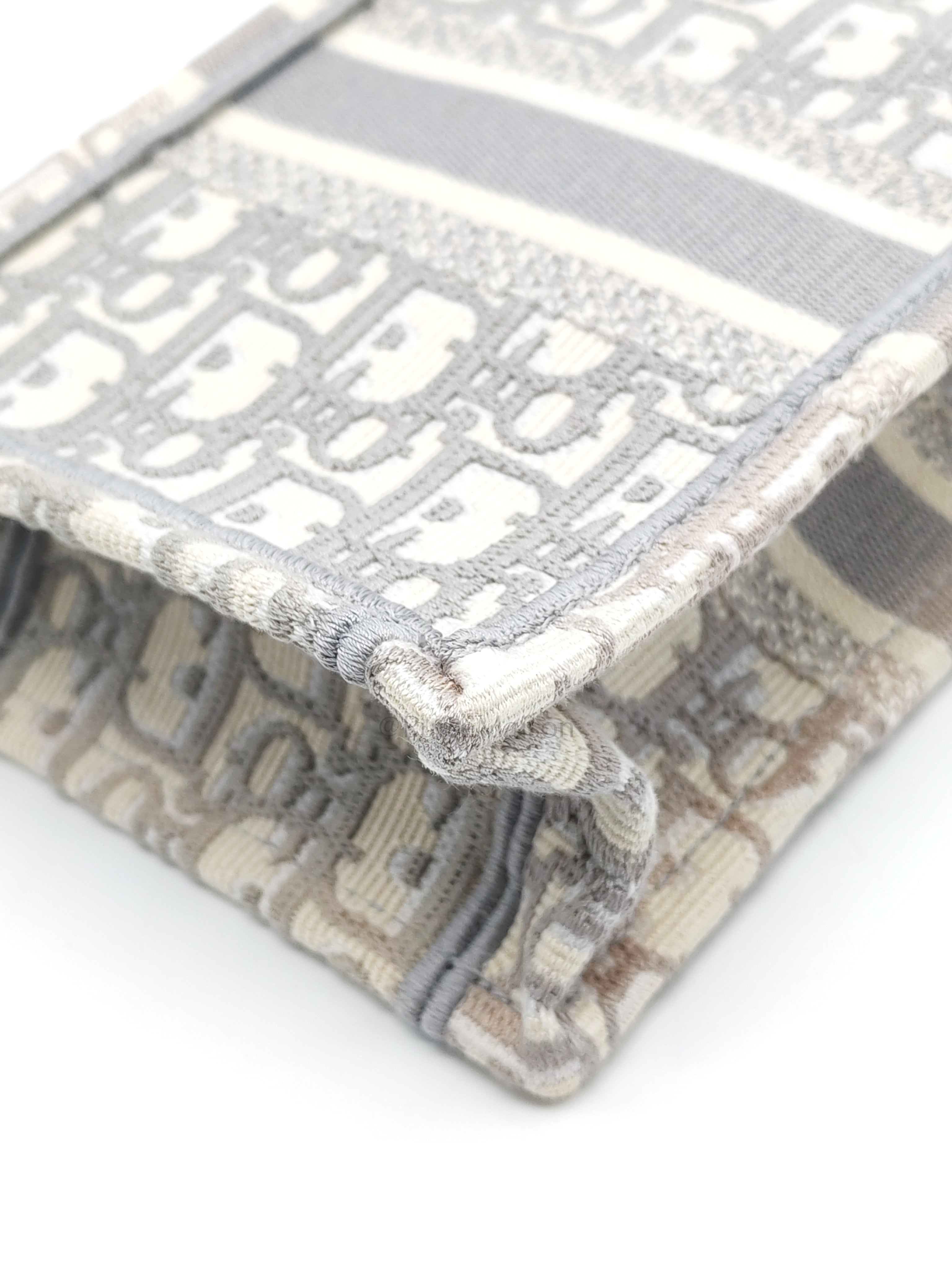 Mini Vertical Booktote Grey Oblique Canvas | Purse Maison Luxury Bags Shop