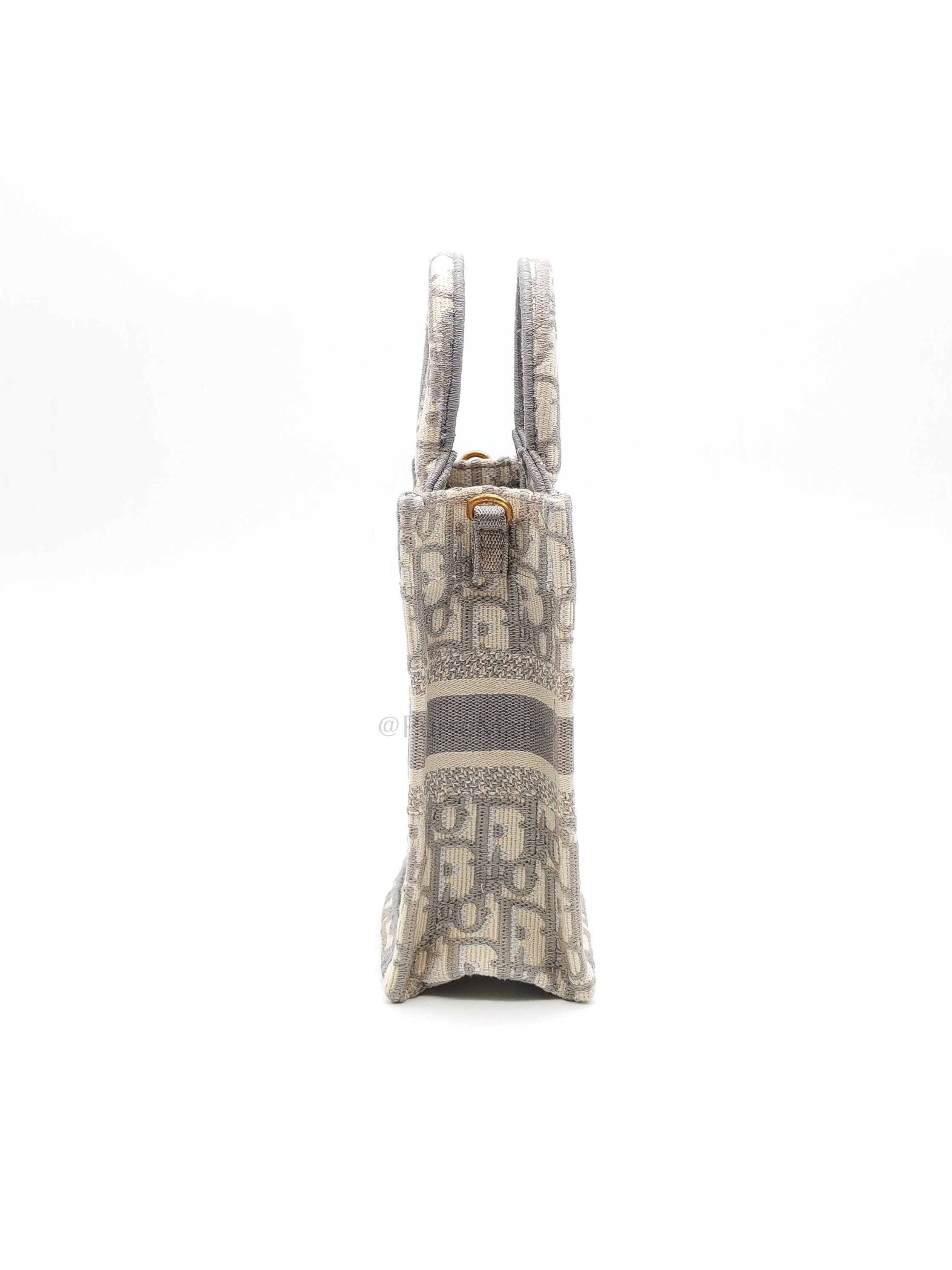 Mini Vertical Booktote Grey Oblique Canvas | Purse Maison Luxury Bags Shop
