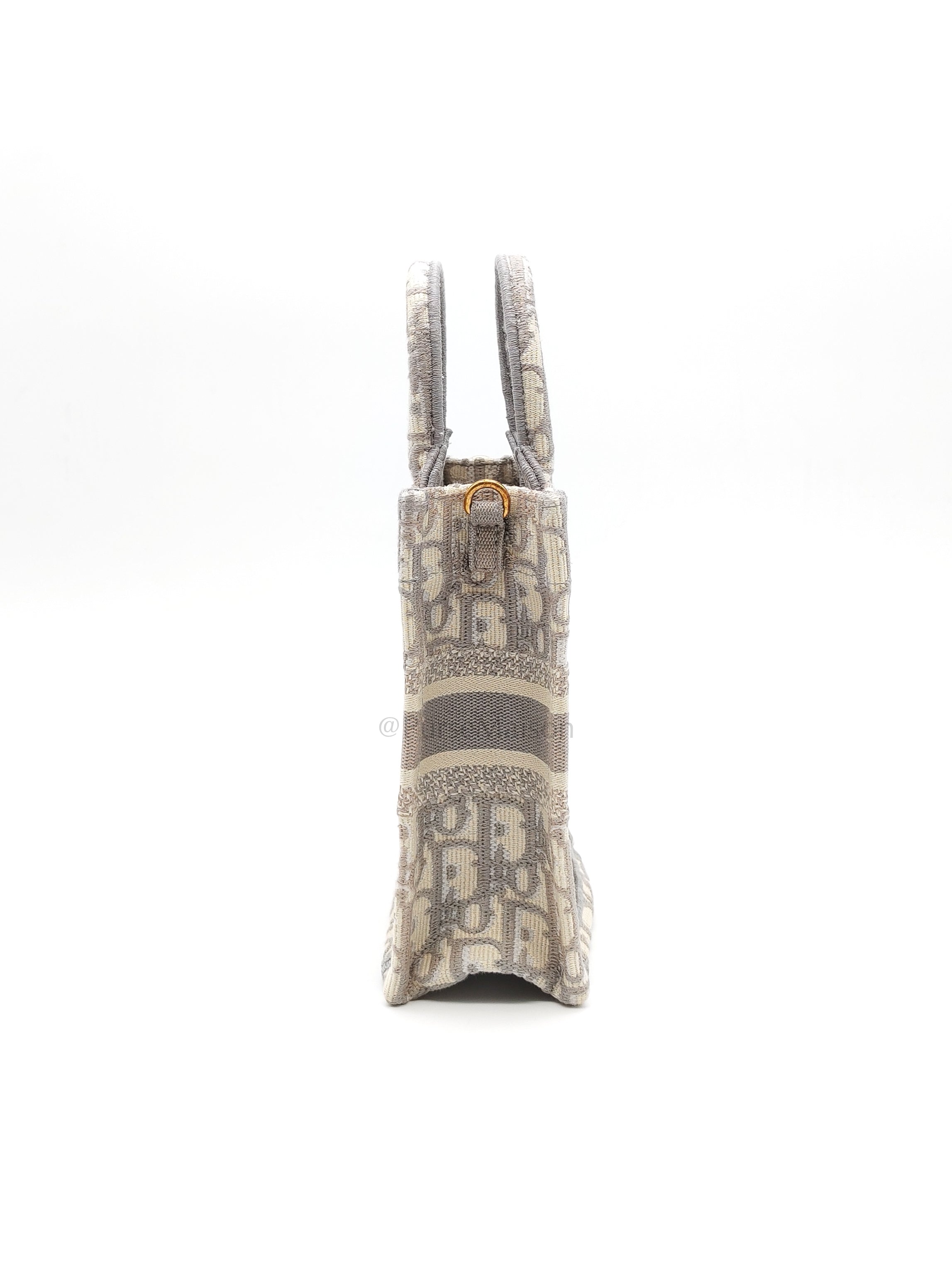 Mini Vertical Booktote Grey Oblique Canvas | Purse Maison Luxury Bags Shop