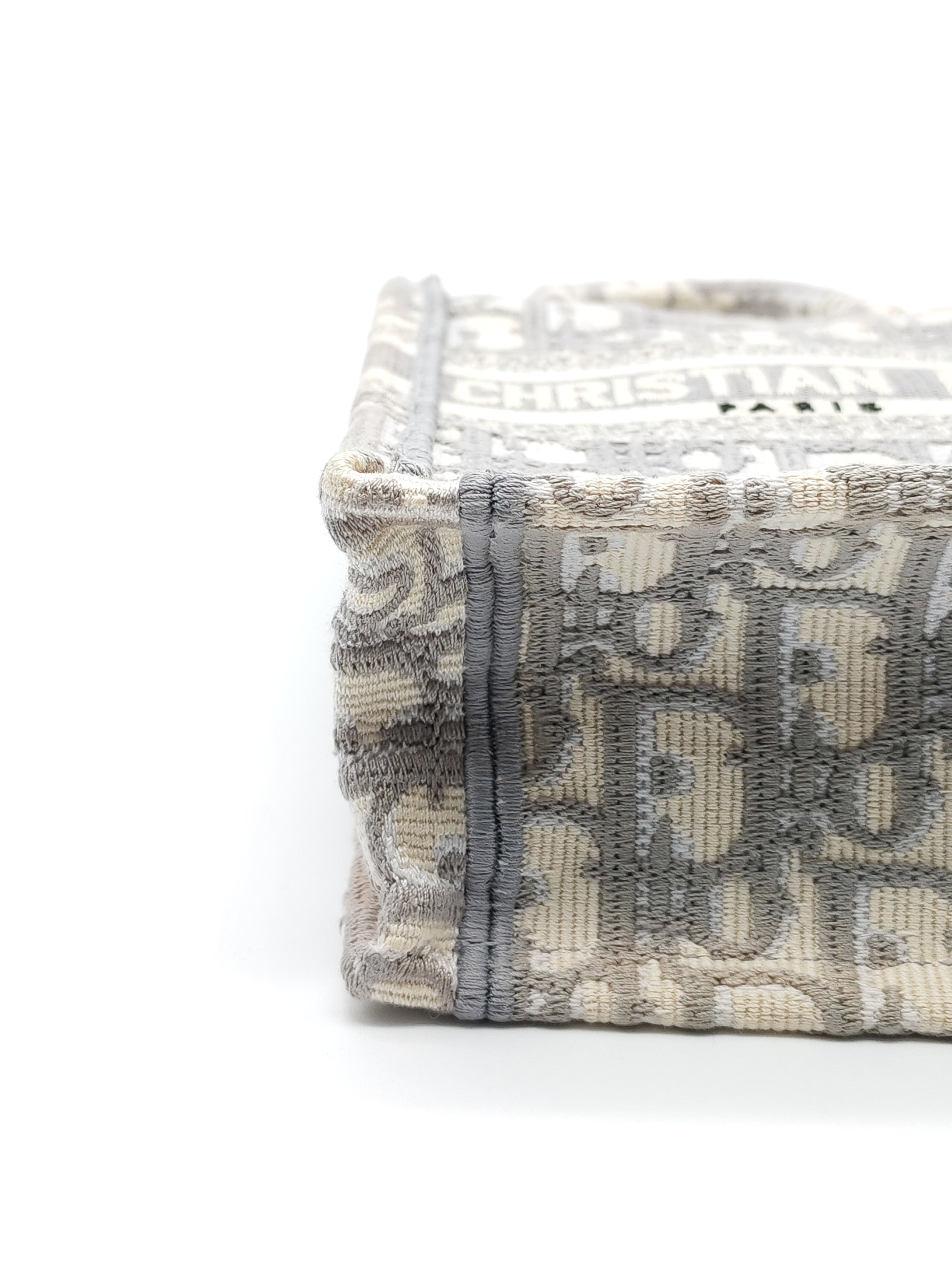 Mini Vertical Booktote Grey Oblique Canvas | Purse Maison Luxury Bags Shop