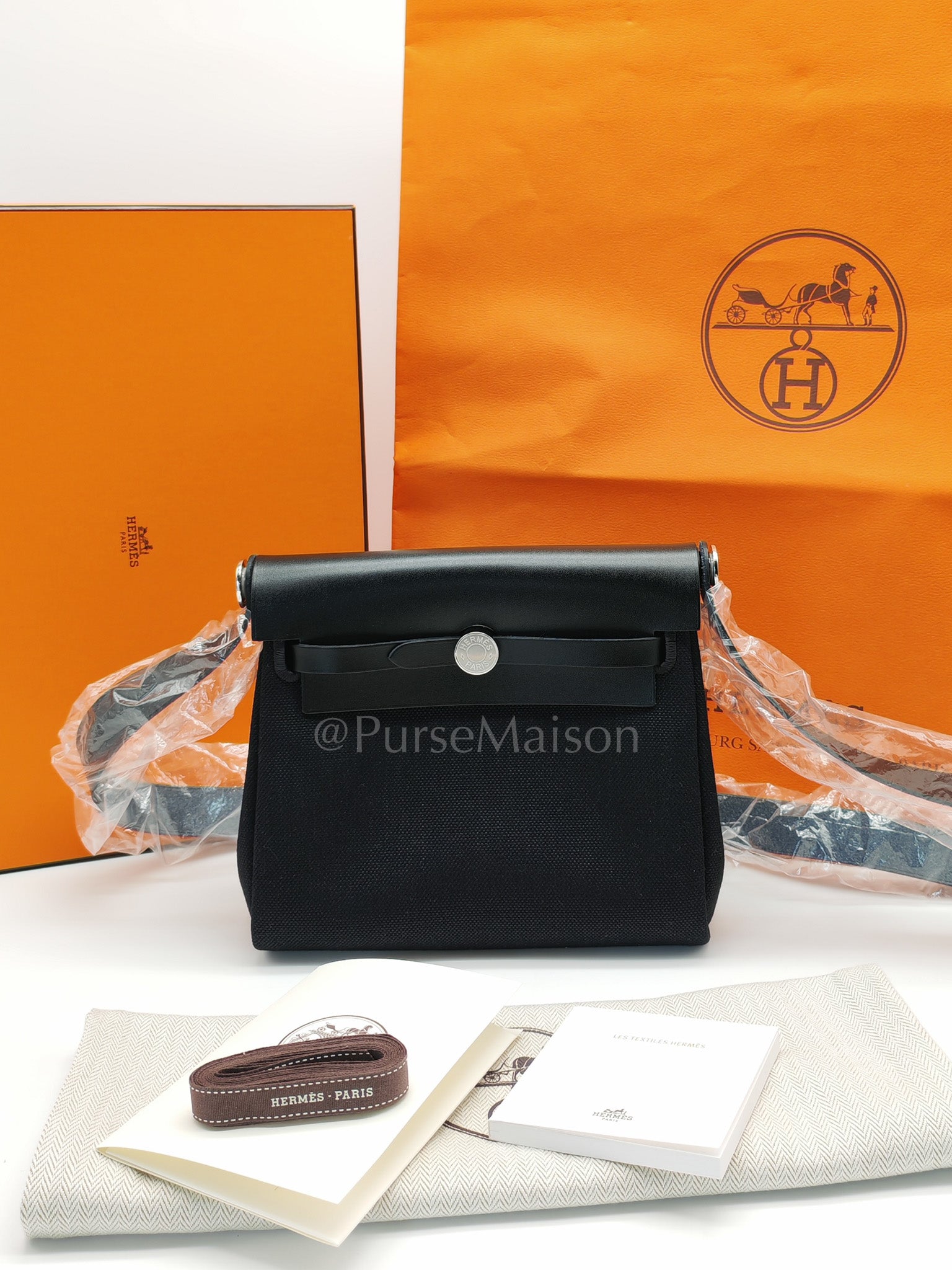 Mini Herbag Zip 20 in Black Military Toile Canvas & Palladium Hardware Stamp G(2026)