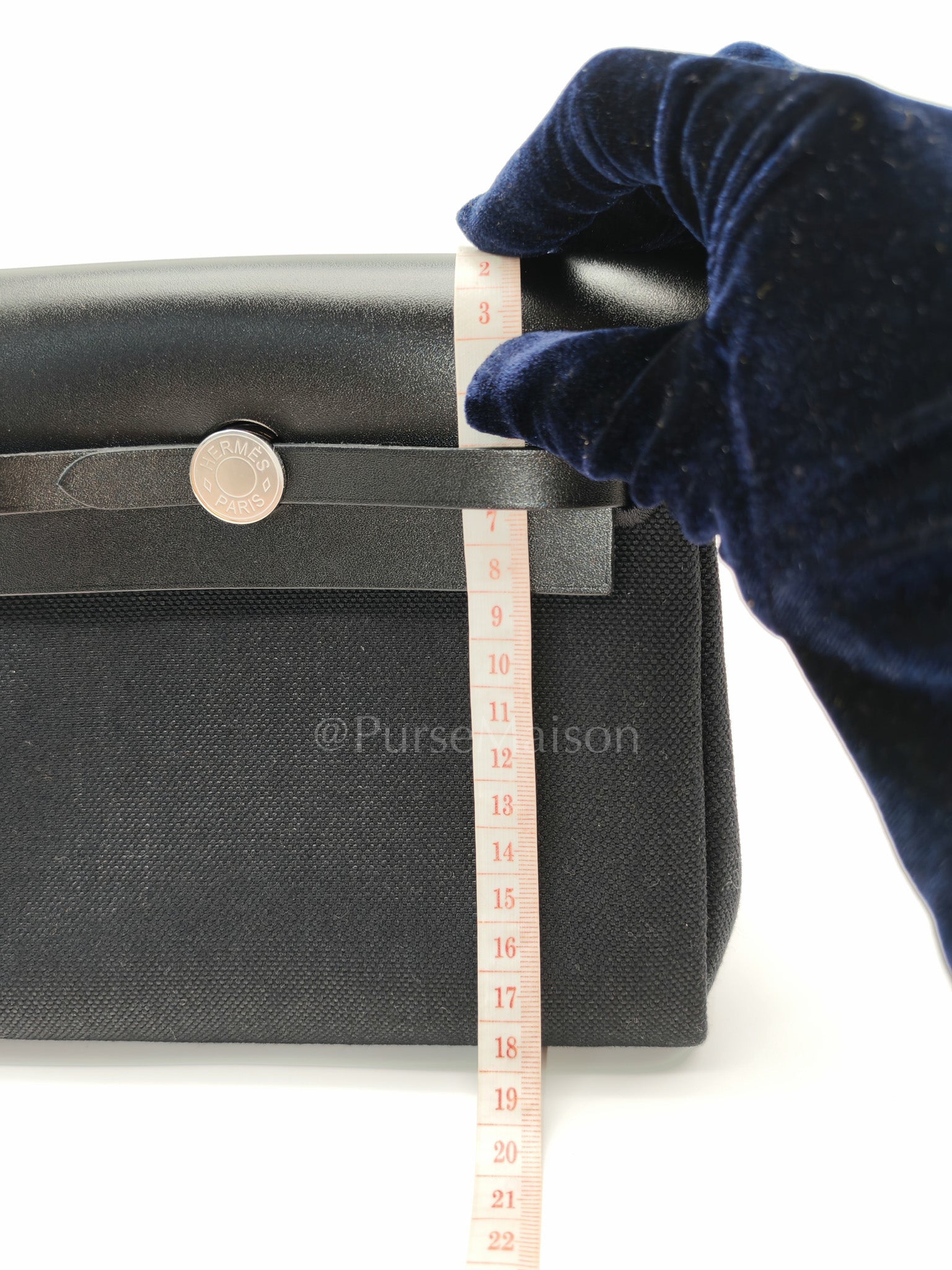 Mini Herbag Zip 20 in Black Military Toile Canvas & Palladium Hardware Stamp G(2026)