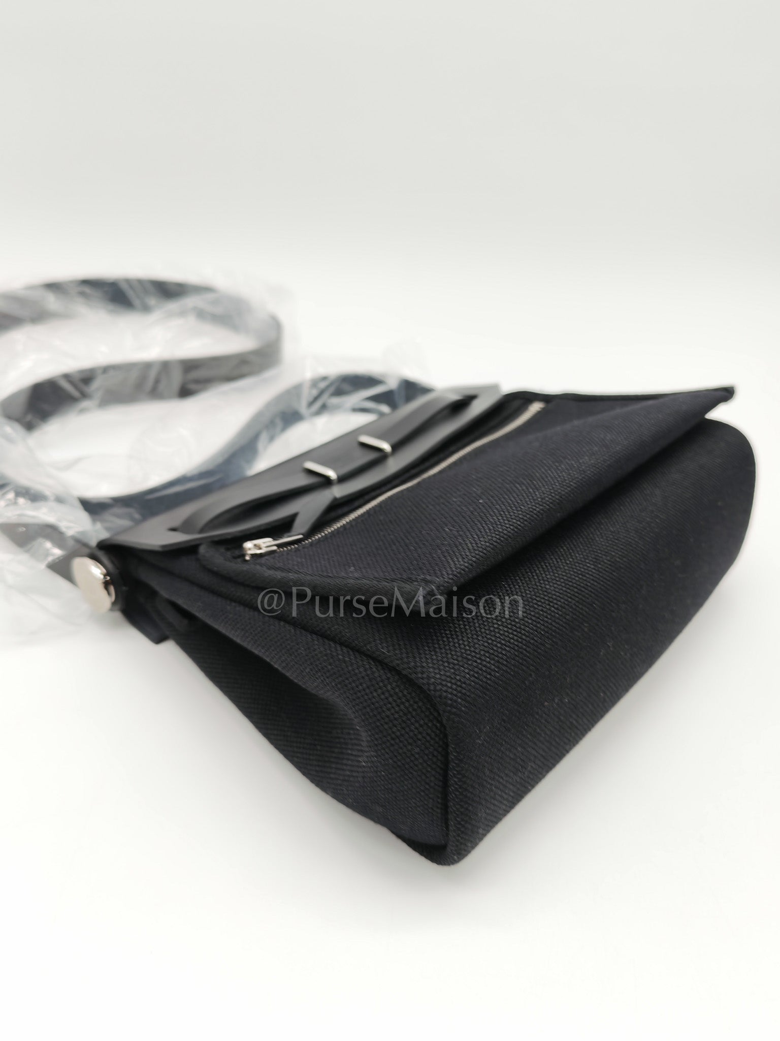 Mini Herbag Zip 20 in Black Military Toile Canvas & Palladium Hardware Stamp G(2026)