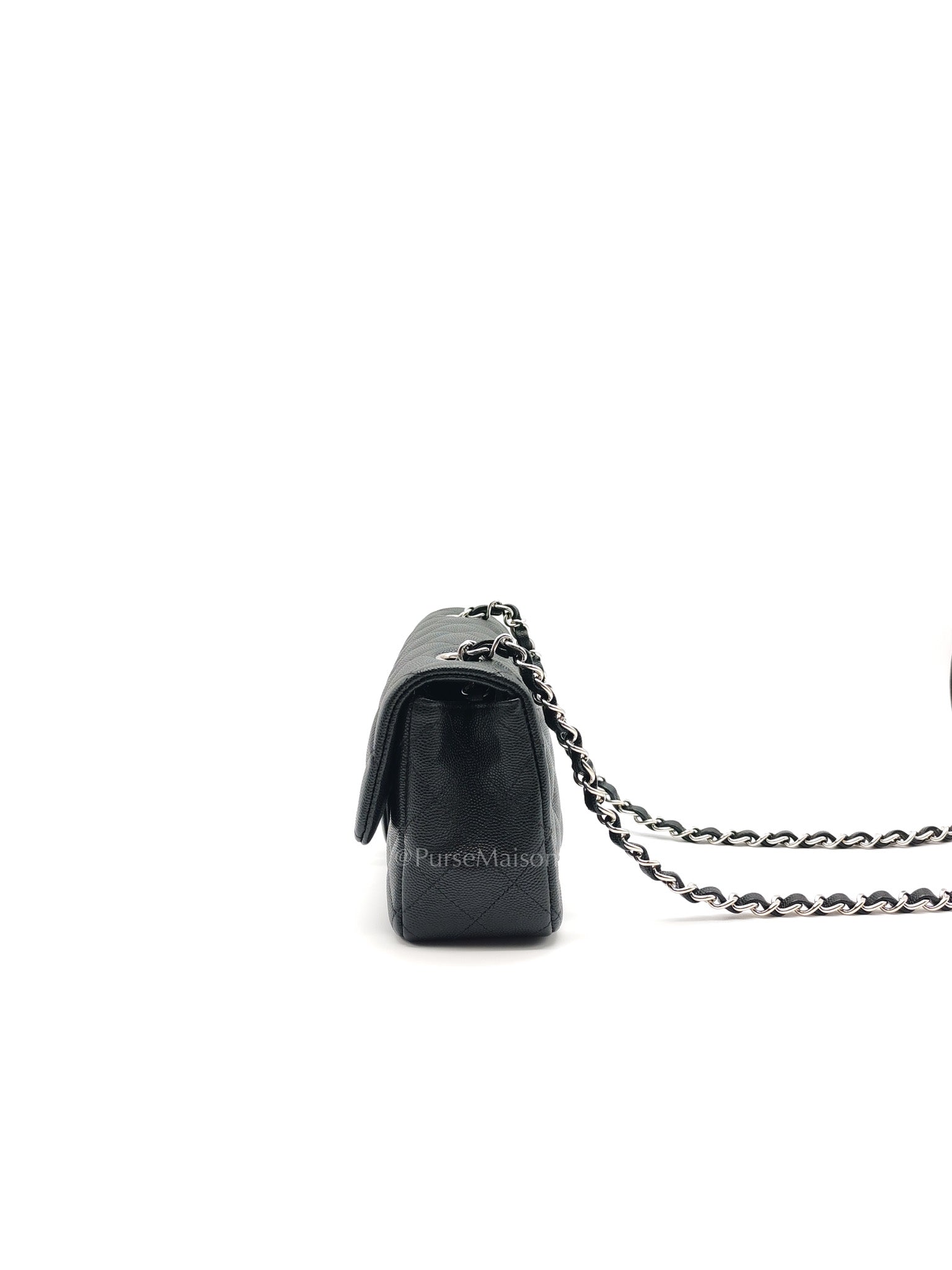 Mini Rectangular in Black Caviar Leather Silver Hardware (Series 26)