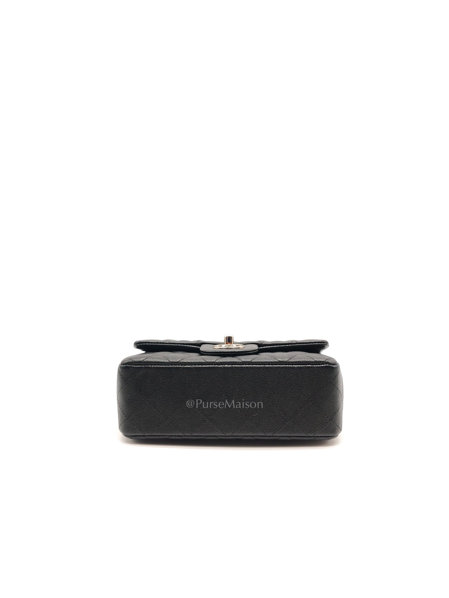 Mini Rectangular in Black Caviar Leather Silver Hardware (Series 26)