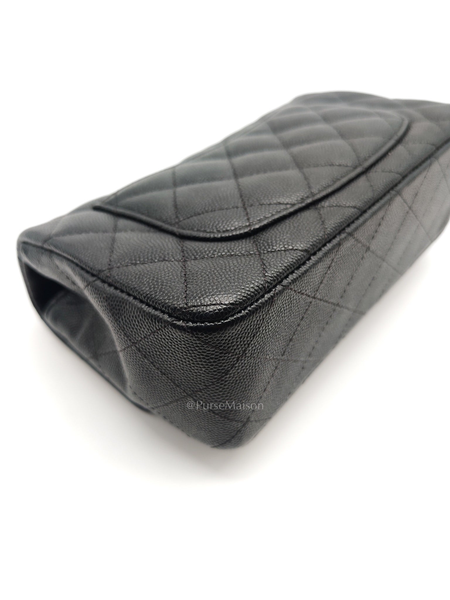 Mini Rectangular in Black Caviar Leather Silver Hardware (Series 26)