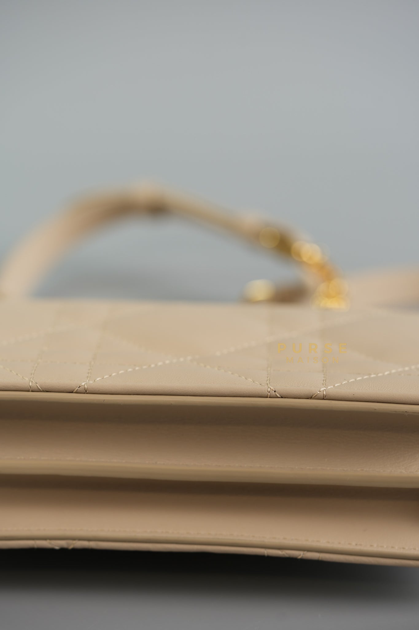 Miss Caro Mini Bag in Caramel Beige Macrocannage Lambskin | Purse Maison Luxury Bags Shop