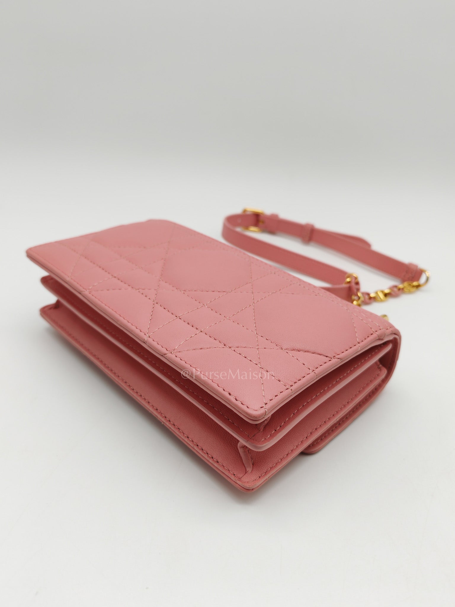 Miss Caro Mini in Pink Cannage Lambskin Leather Chain Bag | Purse Maison Luxury Bags Shop