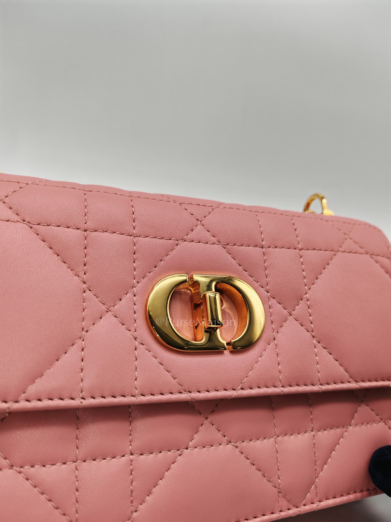 Miss Caro Mini in Pink Cannage Lambskin Leather Chain Bag | Purse Maison Luxury Bags Shop