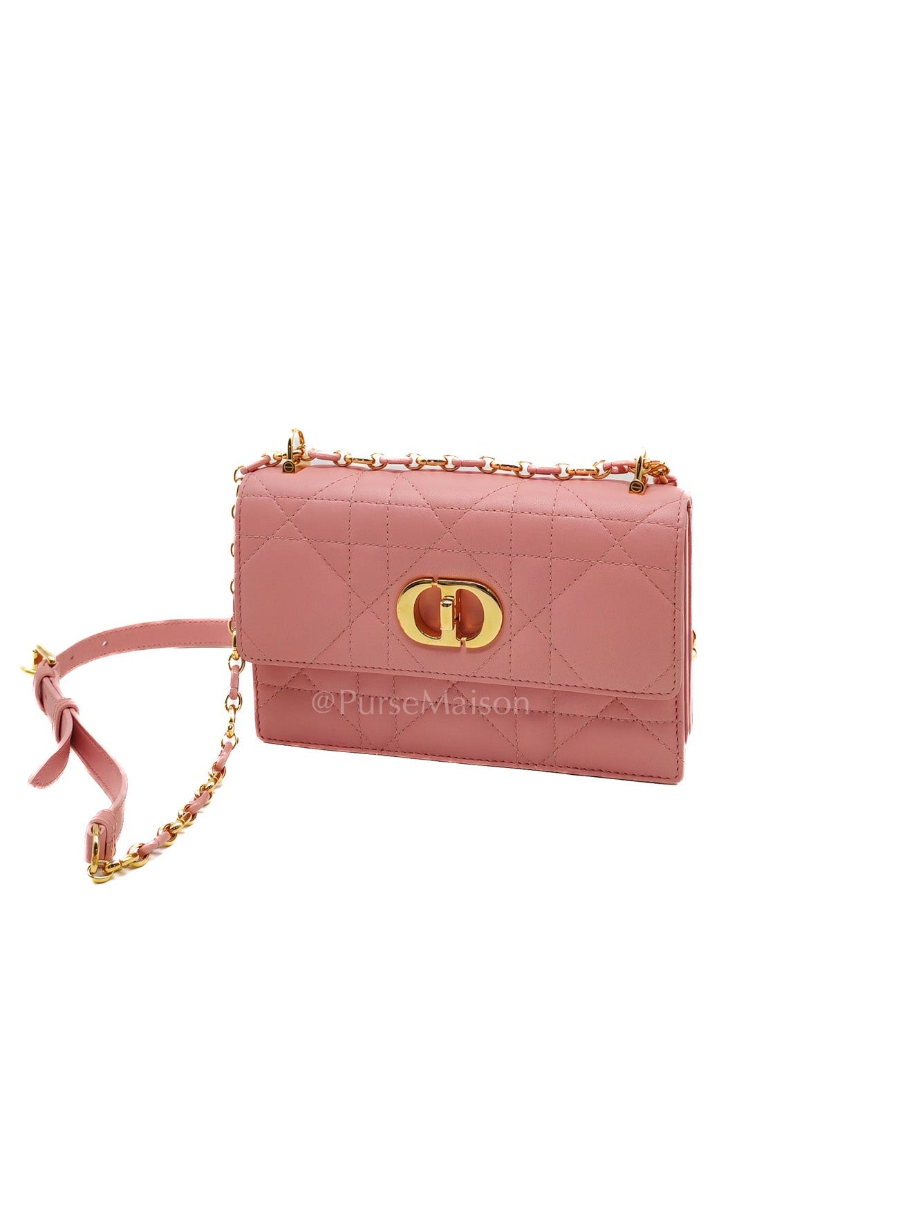 Miss Caro Mini in Pink Cannage Lambskin Leather Chain Bag | Purse Maison Luxury Bags Shop
