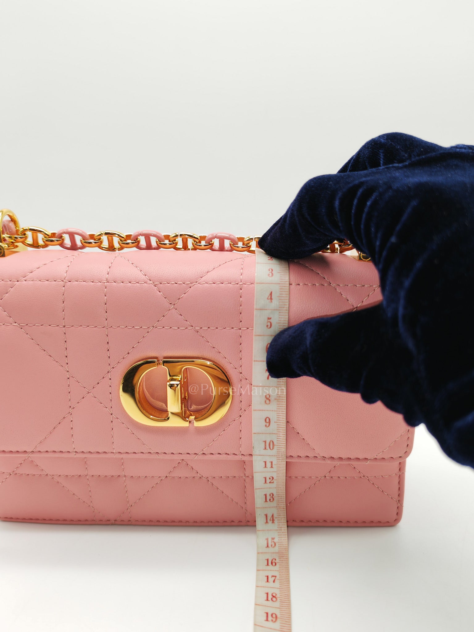Miss Caro Mini in Pink Cannage Lambskin Leather Chain Bag | Purse Maison Luxury Bags Shop