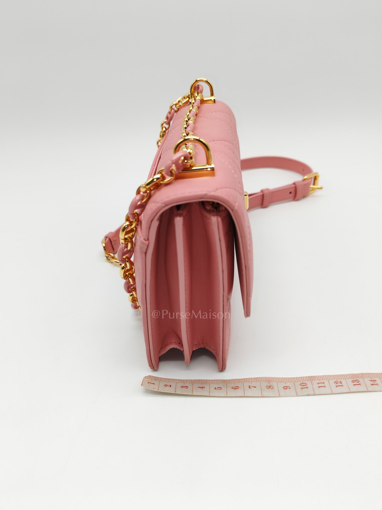 Miss Caro Mini in Pink Cannage Lambskin Leather Chain Bag | Purse Maison Luxury Bags Shop