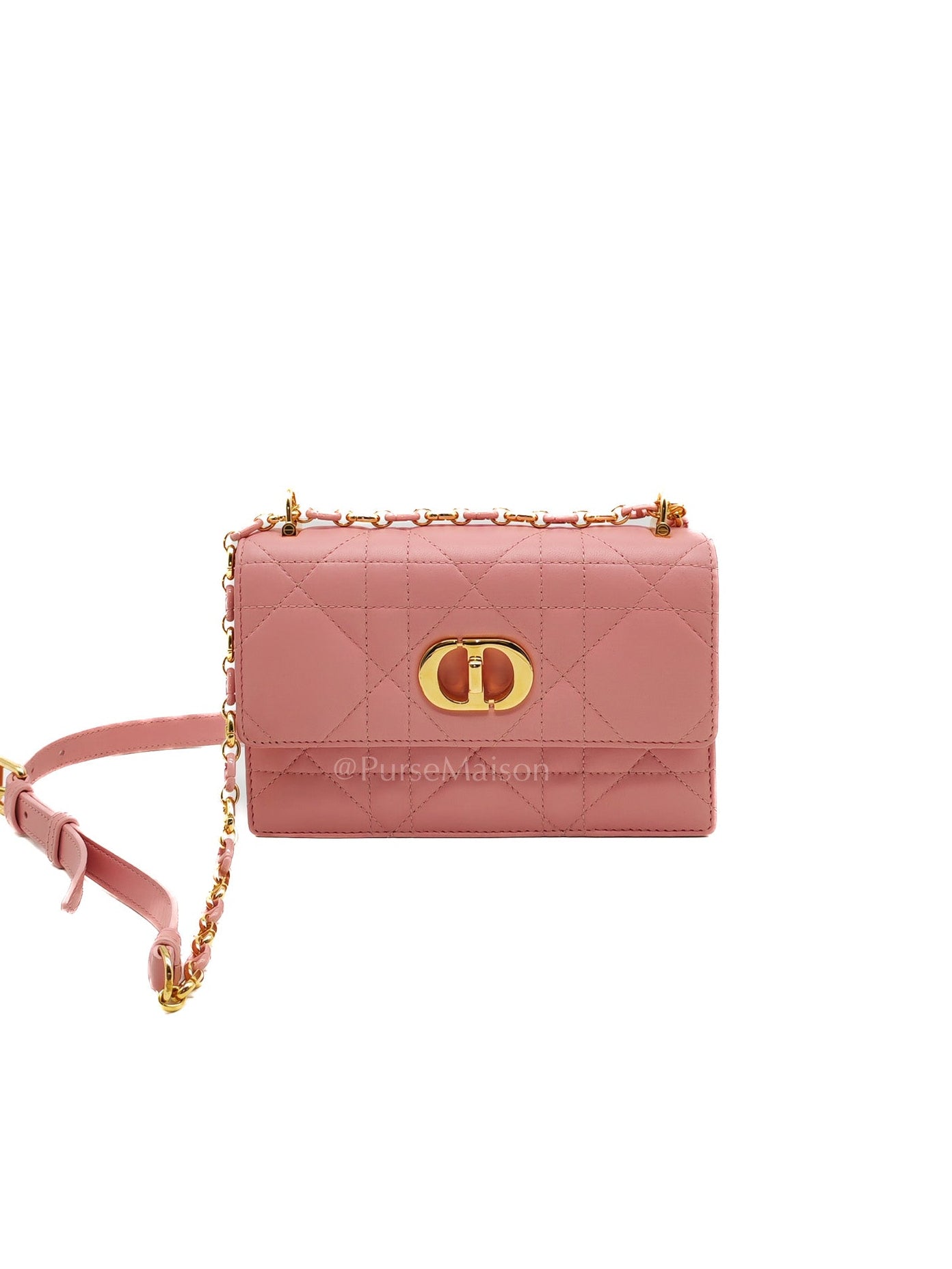 Miss Caro Mini in Pink Cannage Lambskin Leather Chain Bag | Purse Maison Luxury Bags Shop