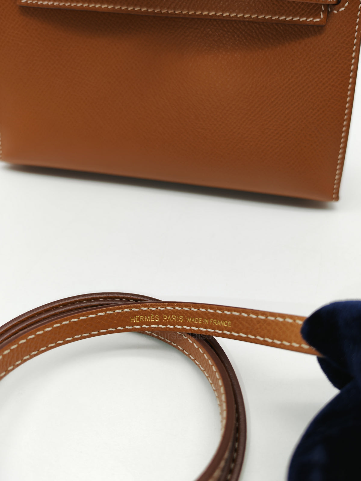 Hermes Mini Kelly II Gold in Epsom Leather and Gold Hardware Stamp D (2019)