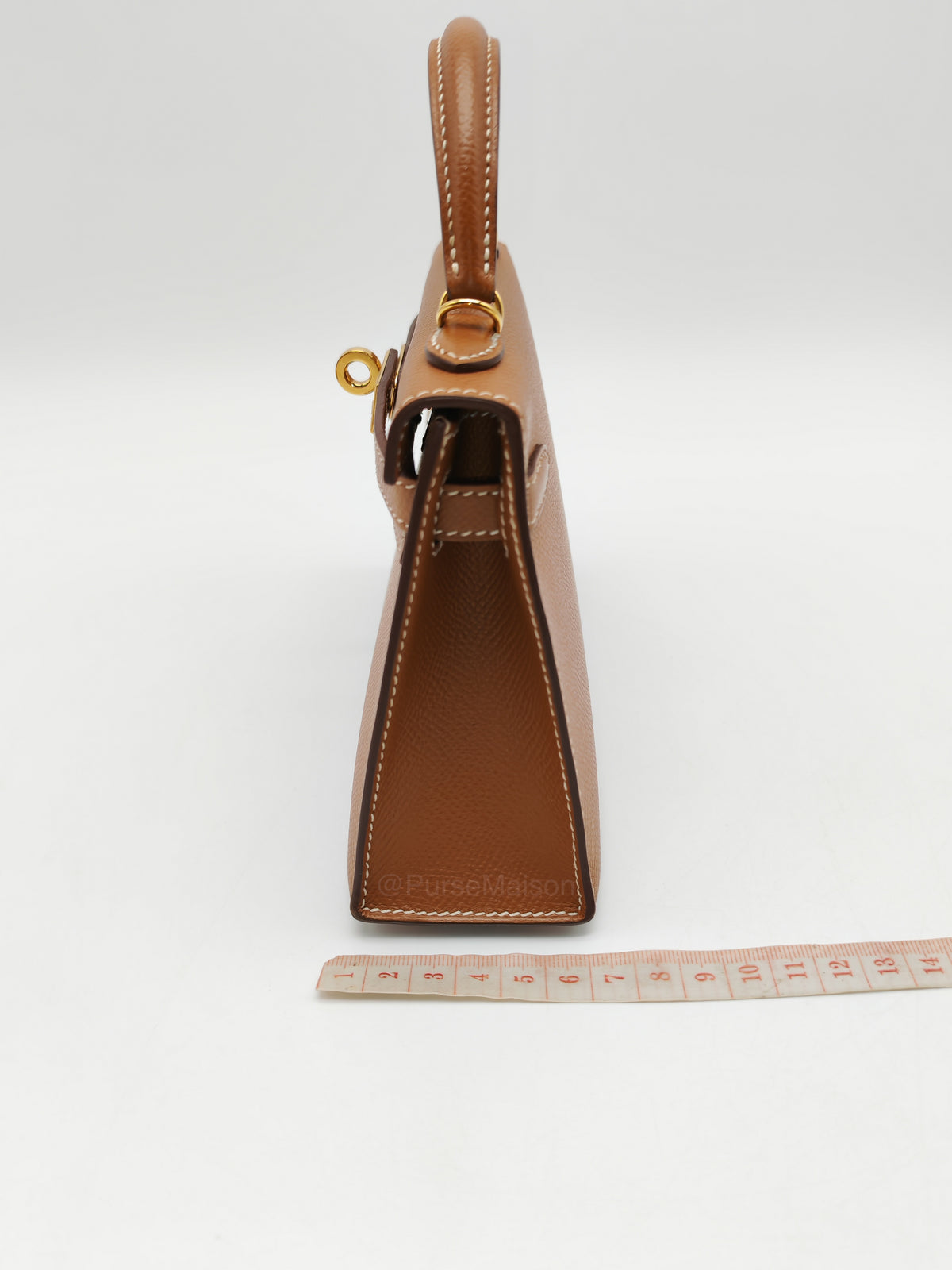 Hermes Mini Kelly II Gold in Epsom Leather and Gold Hardware Stamp D (2019)