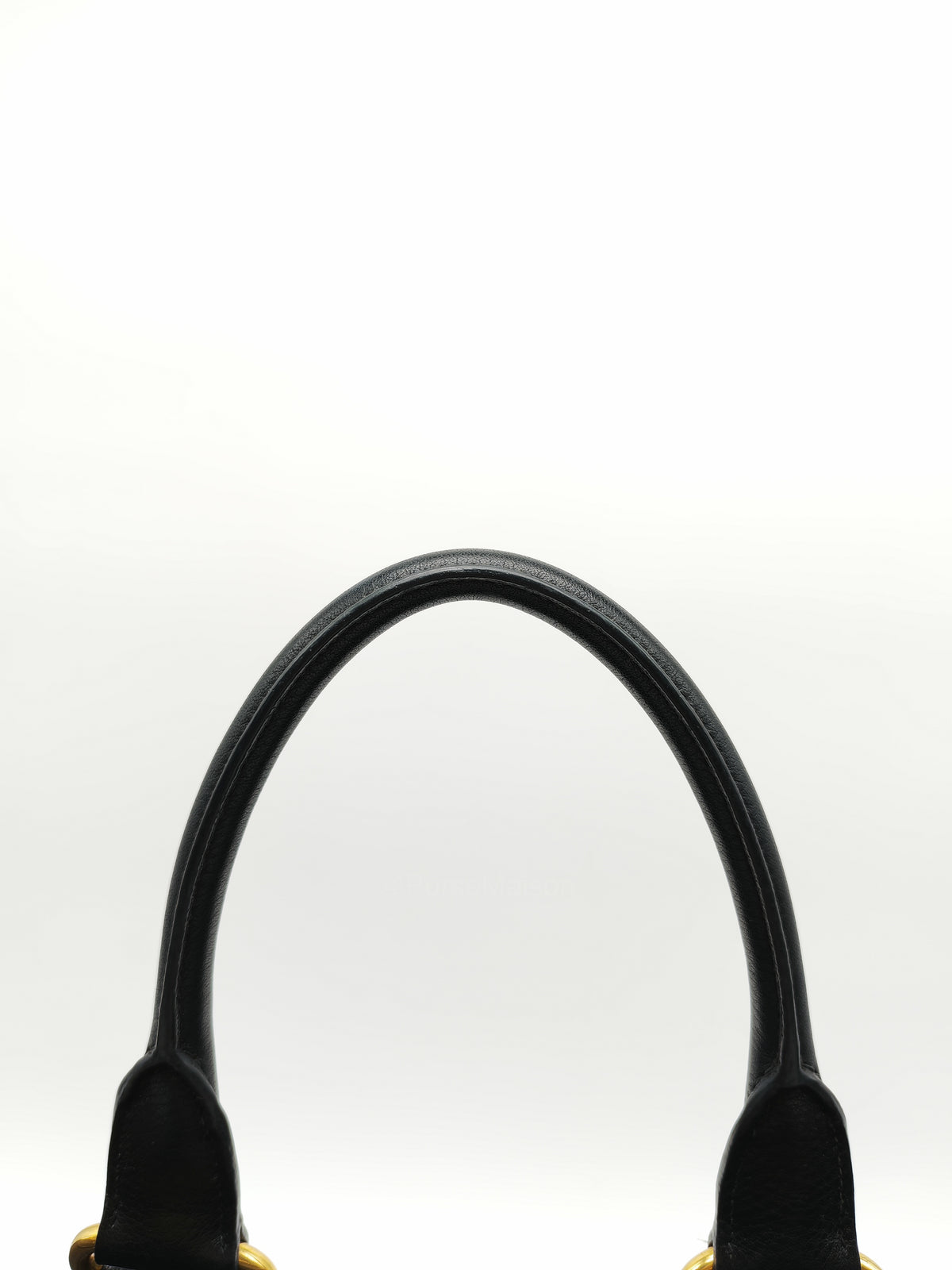 Prada Vitello Daino Shopping Satchel Bag in Black Grained Calfskin Leather and Gold Hardware