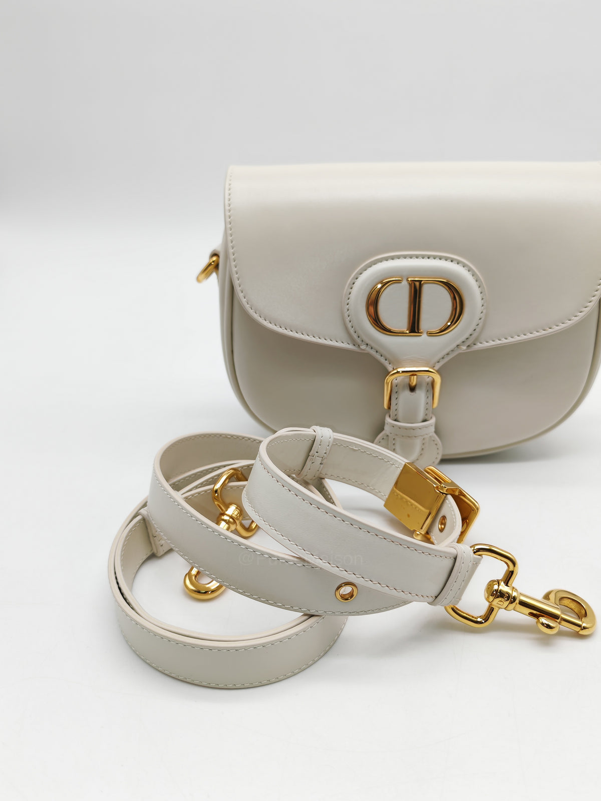 Christian Dior Bobby Small in Latte Box Calfskin Leather