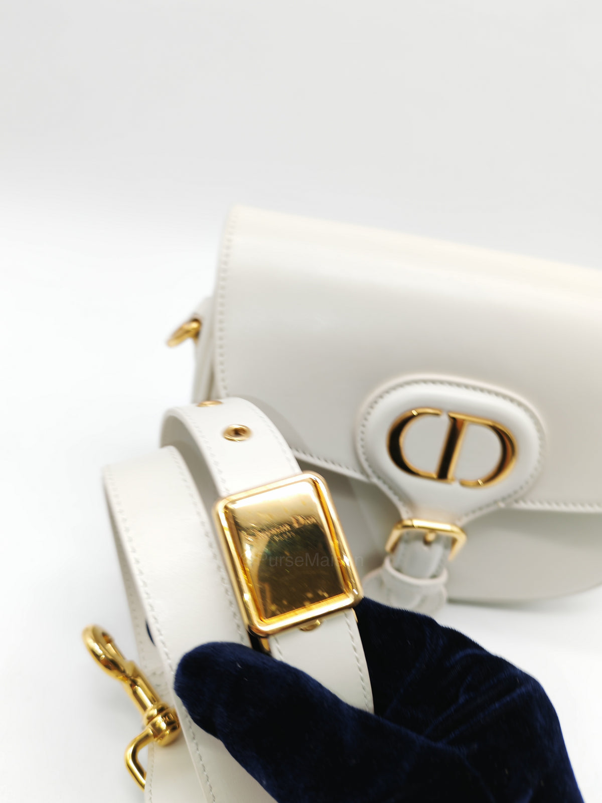 Christian Dior Bobby Small in Latte Box Calfskin Leather