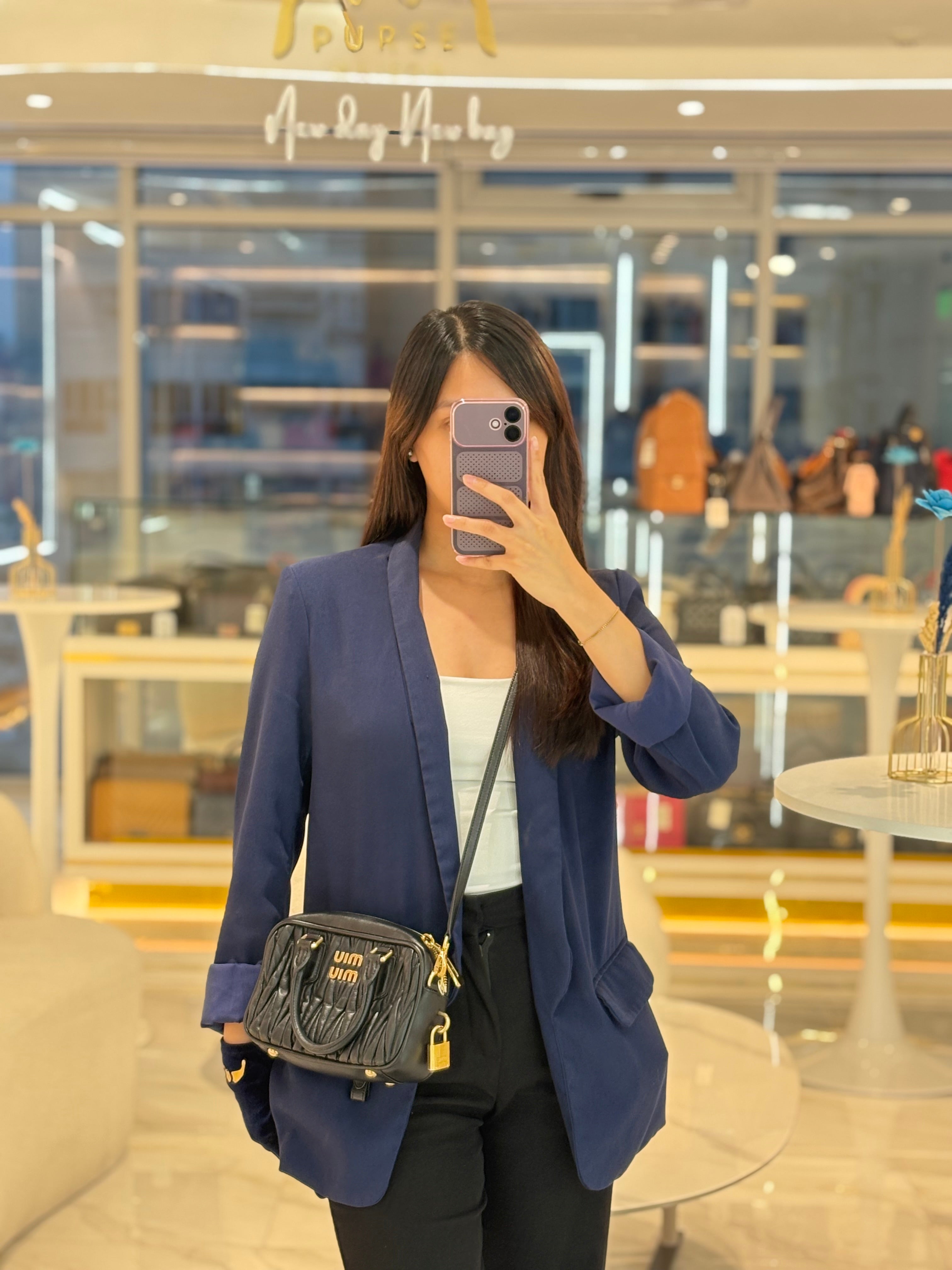 Miu Miu Arcadie Bag in Black Matelasse Nappa Leather and Gold Hardware | Purse Maison Luxury Bags Shop