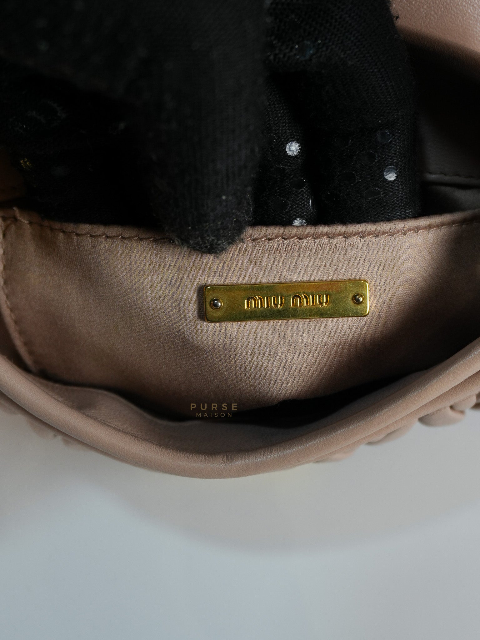 Bandoliera Matelasse Coffer Bag in Cammeo | Purse Maison Luxury Bags Shop