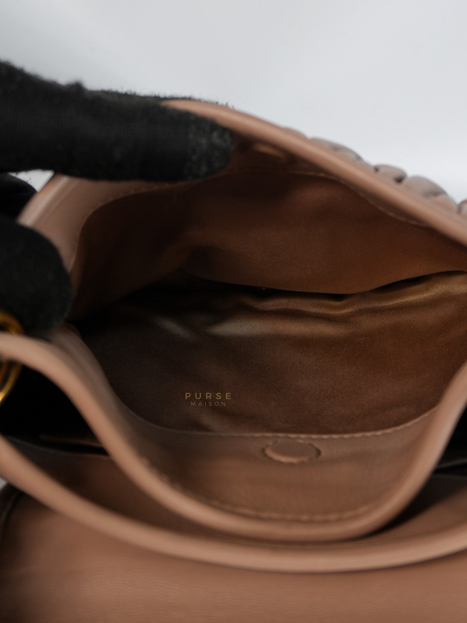 Bandoliera Matelasse Coffer Bag in Cammeo | Purse Maison Luxury Bags Shop