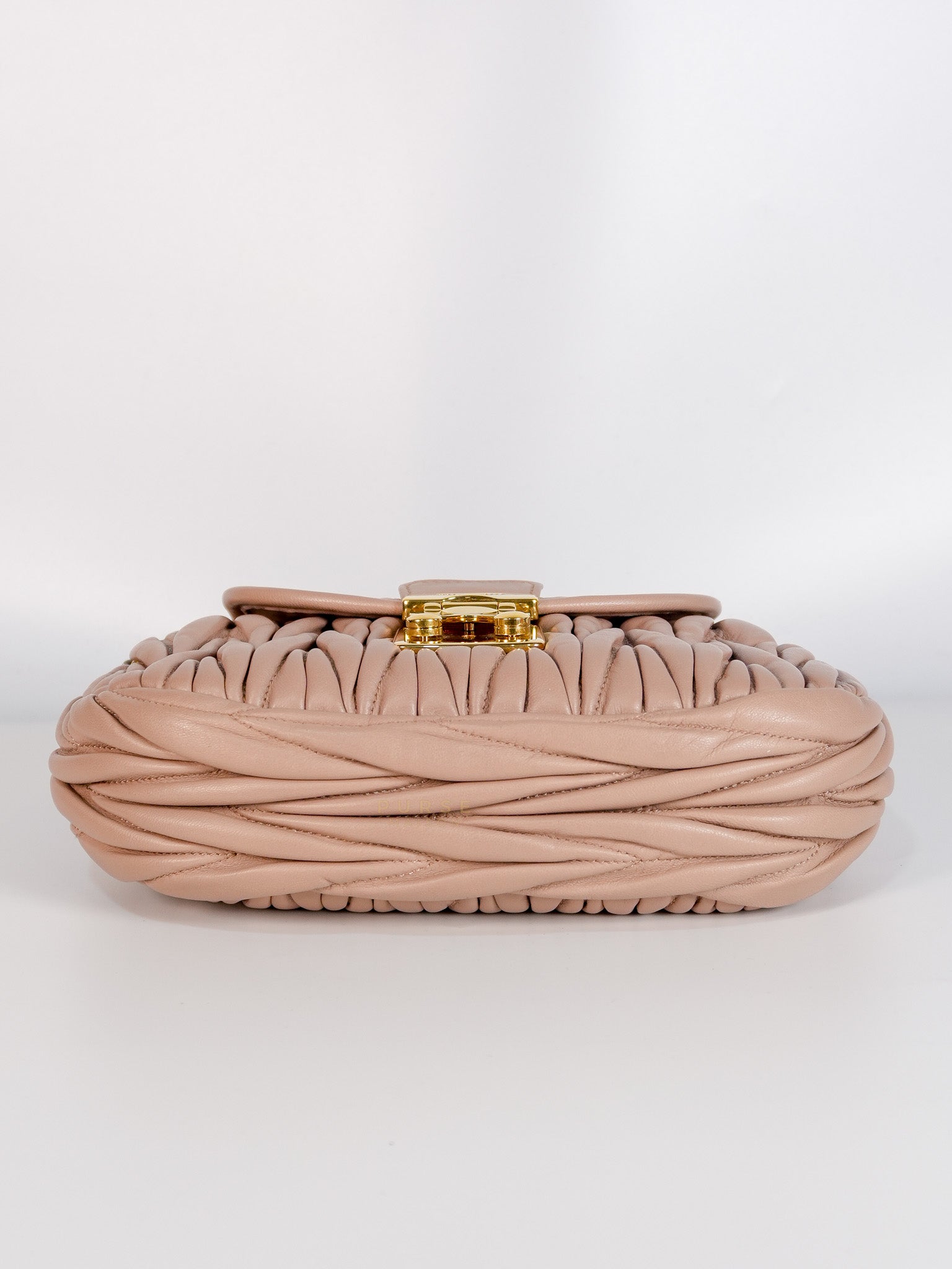 Bandoliera Matelasse Coffer Bag in Cammeo | Purse Maison Luxury Bags Shop