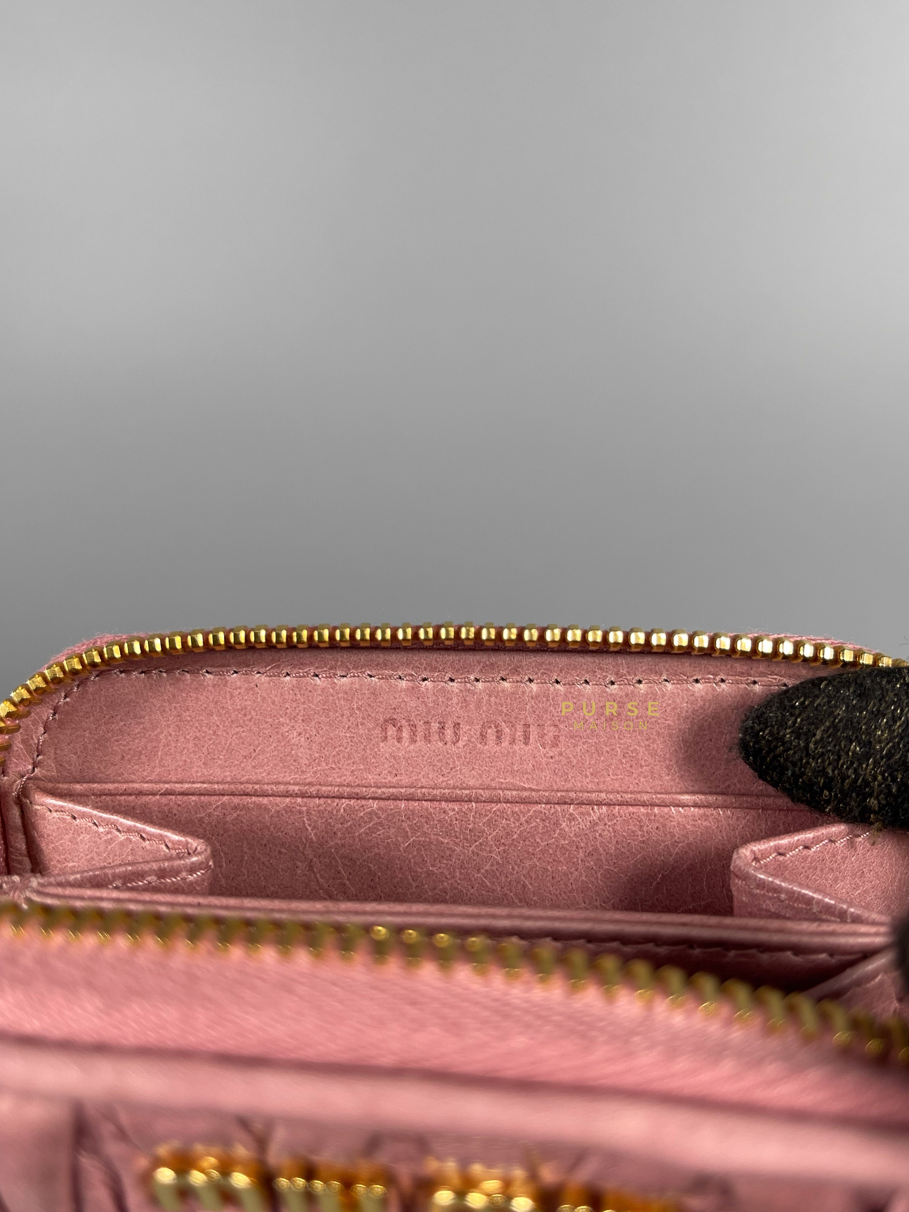 Miu Miu Mini Wallet & Purse Quilted Leather Gold Hardware | Purse Maison Luxury Bags Shop