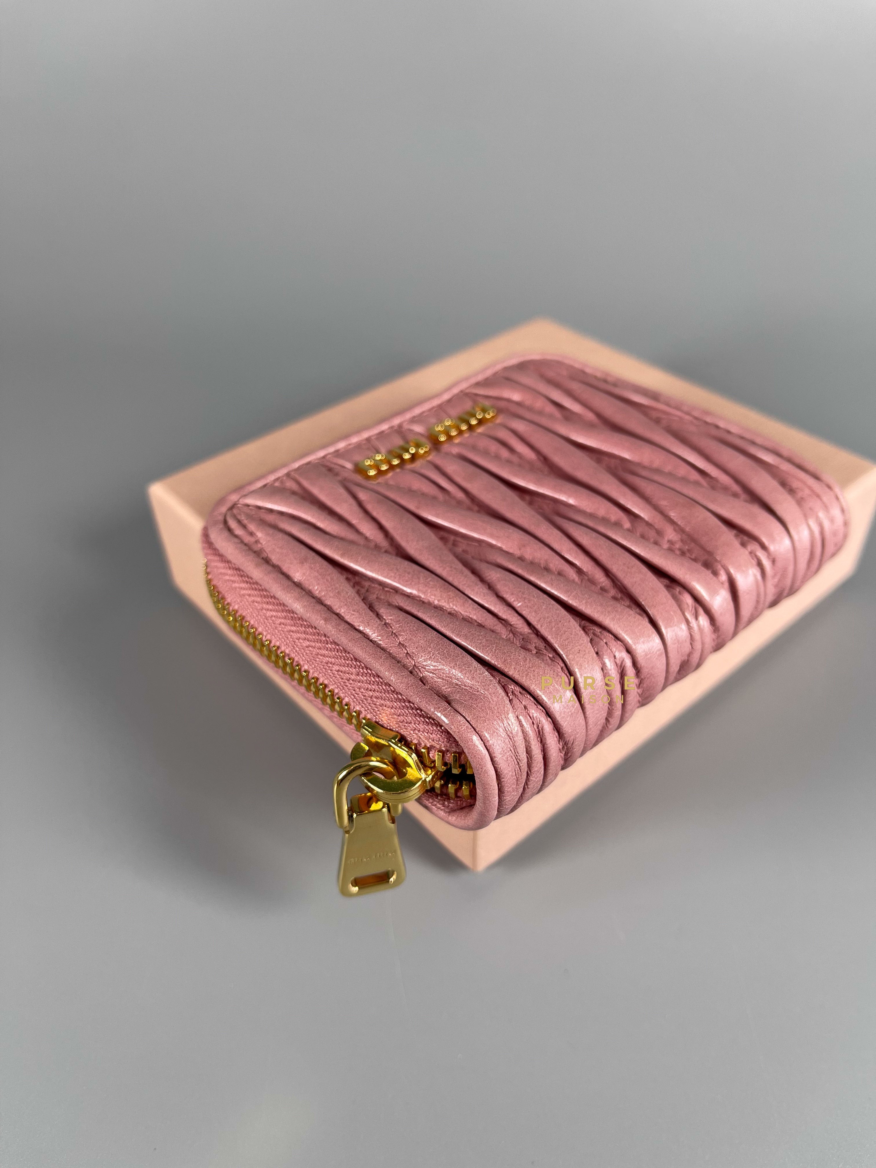 Miu Miu Mini Wallet & Purse Quilted Leather Gold Hardware | Purse Maison Luxury Bags Shop