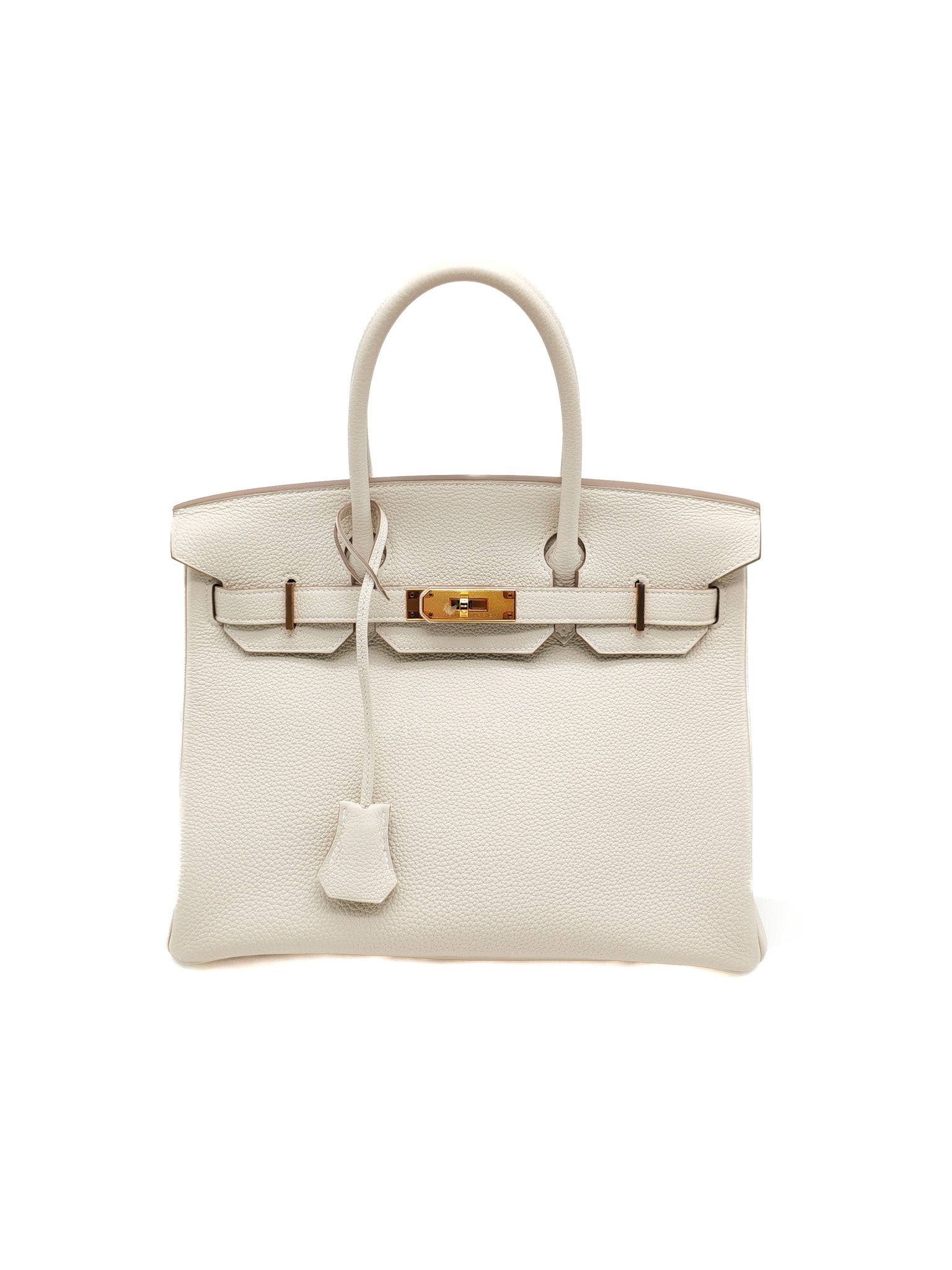 Birkin 30 Retourne in Craie Togo Leather and Gold Hardware Stamp Z (2021)