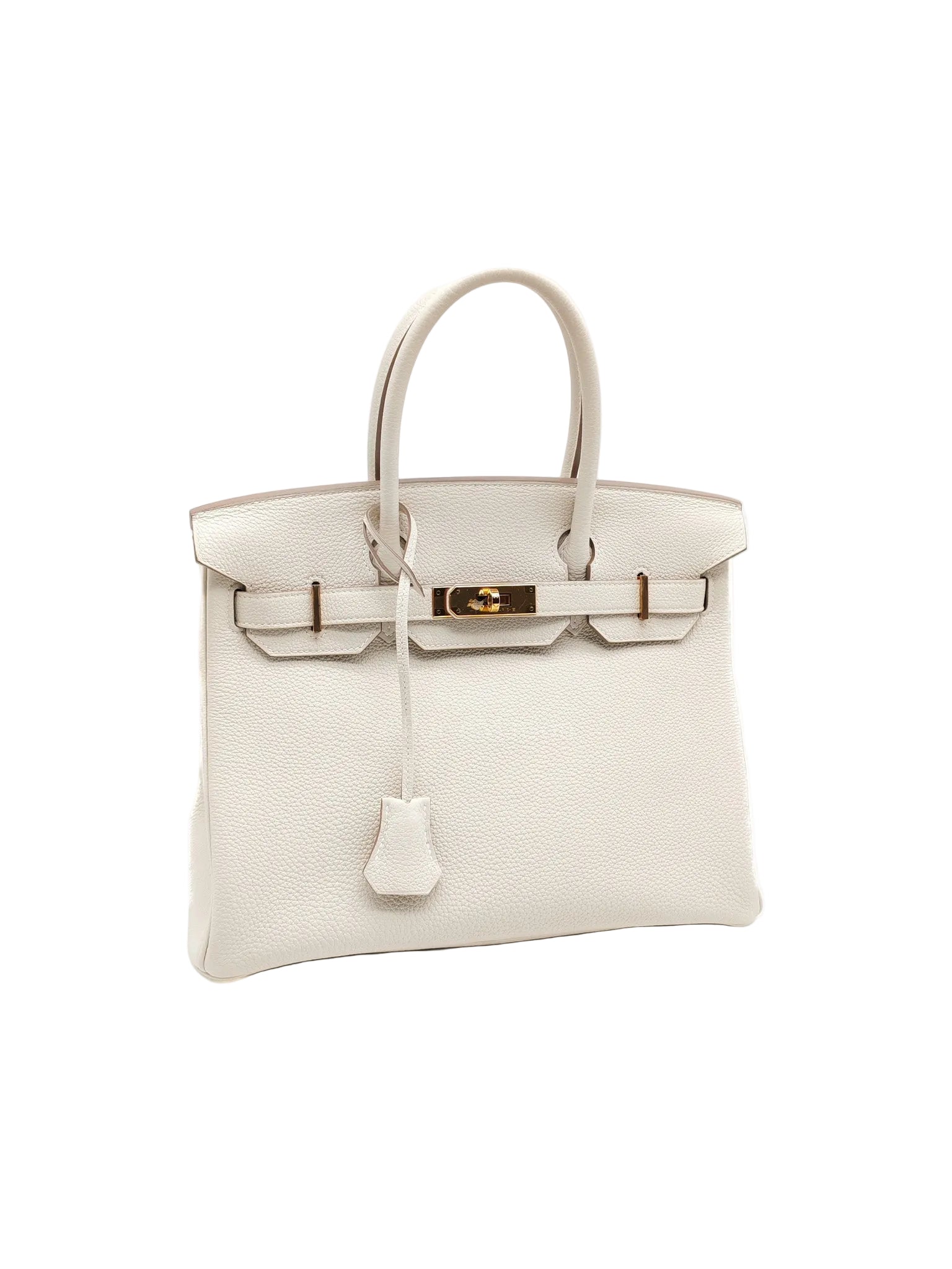 Birkin 30 Retourne in Craie Togo Leather and Gold Hardware Stamp Z (2021)