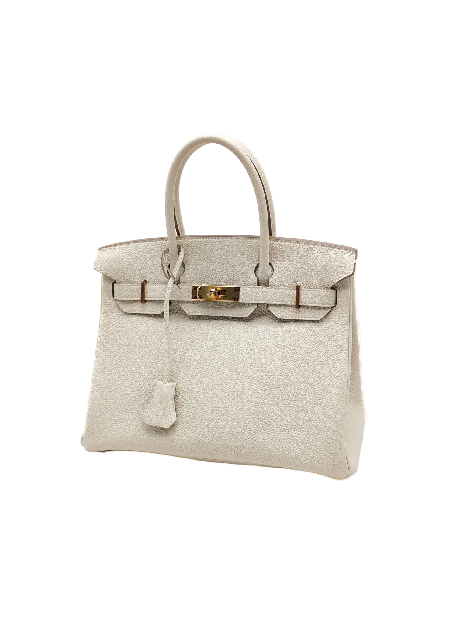 Birkin 30 Retourne in Craie Togo Leather and Gold Hardware Stamp Z (2021)