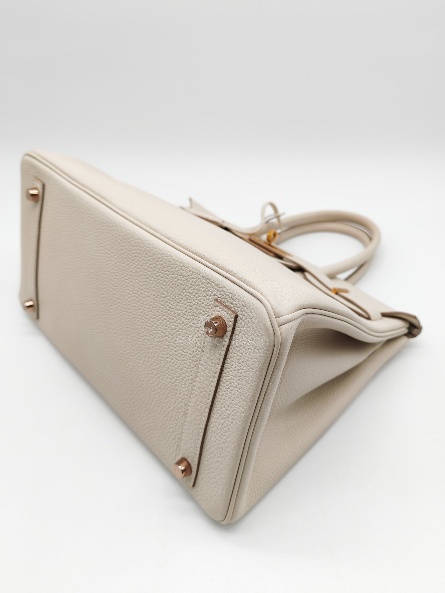 Birkin 30 Retourne in Craie Togo Leather and Gold Hardware Stamp Z (2021)